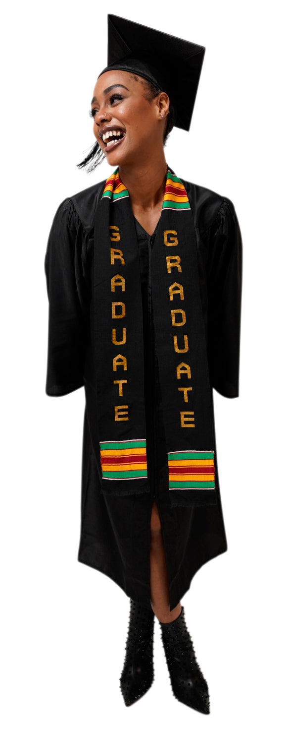 Dupsie's GRADUATE Kente Cloth Graduation Stole Sash DPS268、mySite、solidvoid