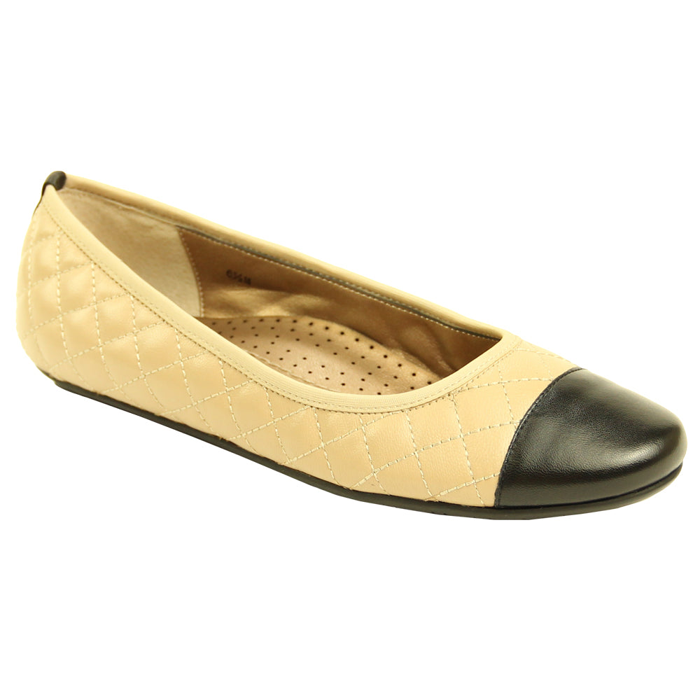 Serene Quilted Slip On Ballet Flats、mySite、gtrtttuynbv