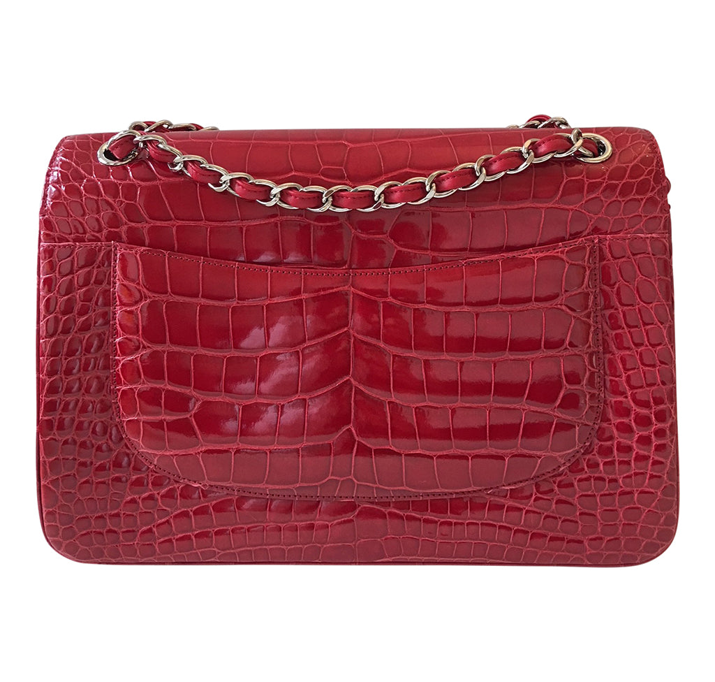 Chanel Red Jumbo Flap 2.55 Shiny Alligator Bag、mySite、garminoutage.com