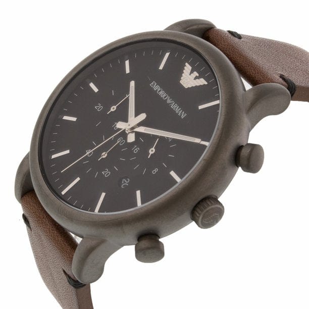 Emporio Armani Men's Chronograph Gunmetal Stainless Steel Watch、mySite、g9winljtr