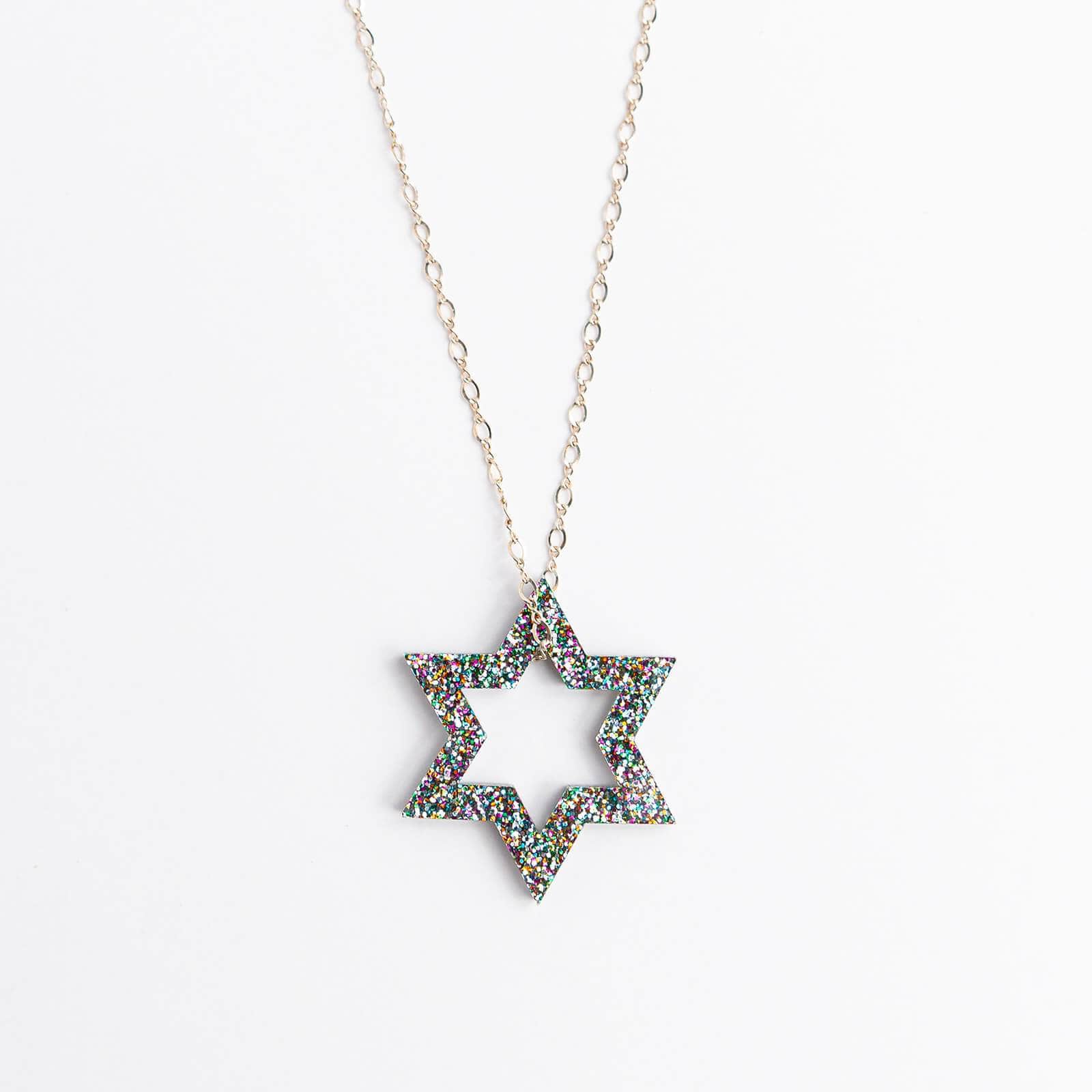 Floating Magen Necklace - Multi Glitter、mySite、topwebapps