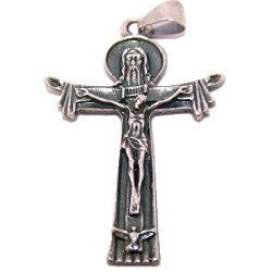 Trinity Rosary crucifix - Pewter (4x2.7cm-1.57x1.06)、mySite、topwebapps