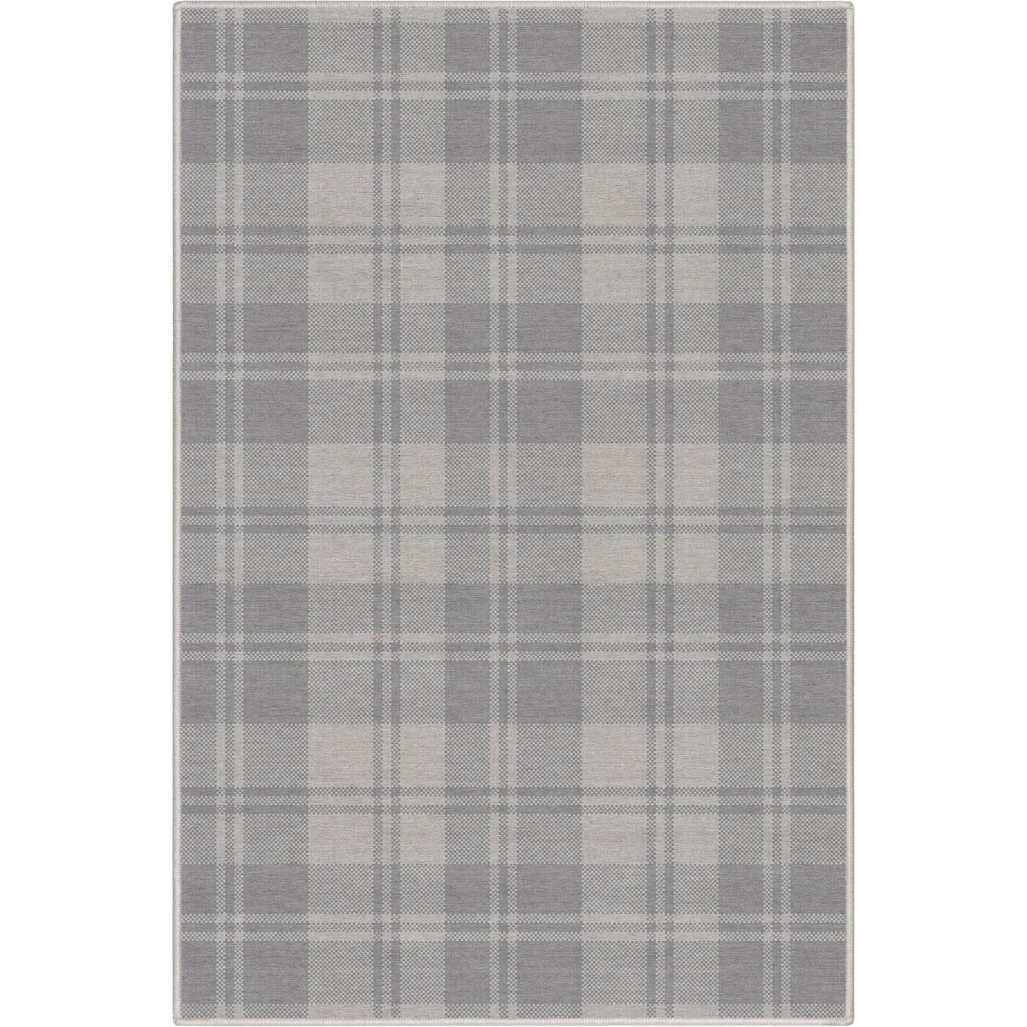 Plaid Modern Geometric Boxes Flat-Weave Rug、mySite、gigharbornorthrealestate