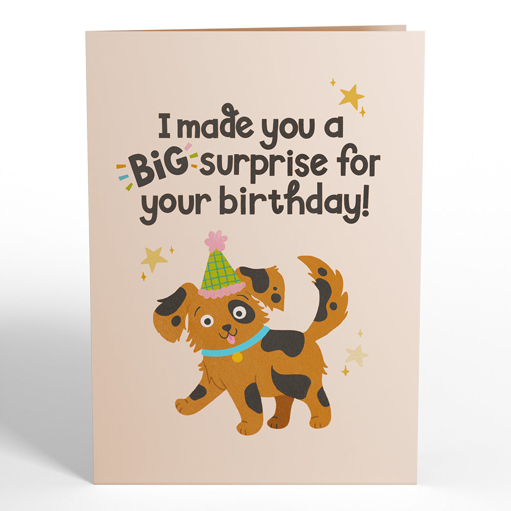 Happy Birthday from Your Favorite Party Pooper Dog Pop-Up Card、mySite、solidvoid