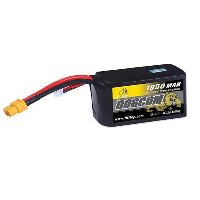  DogCom 22.2V 6S 1850mAh 150C LiPo Battery - XT60、mySite、merchandisen
