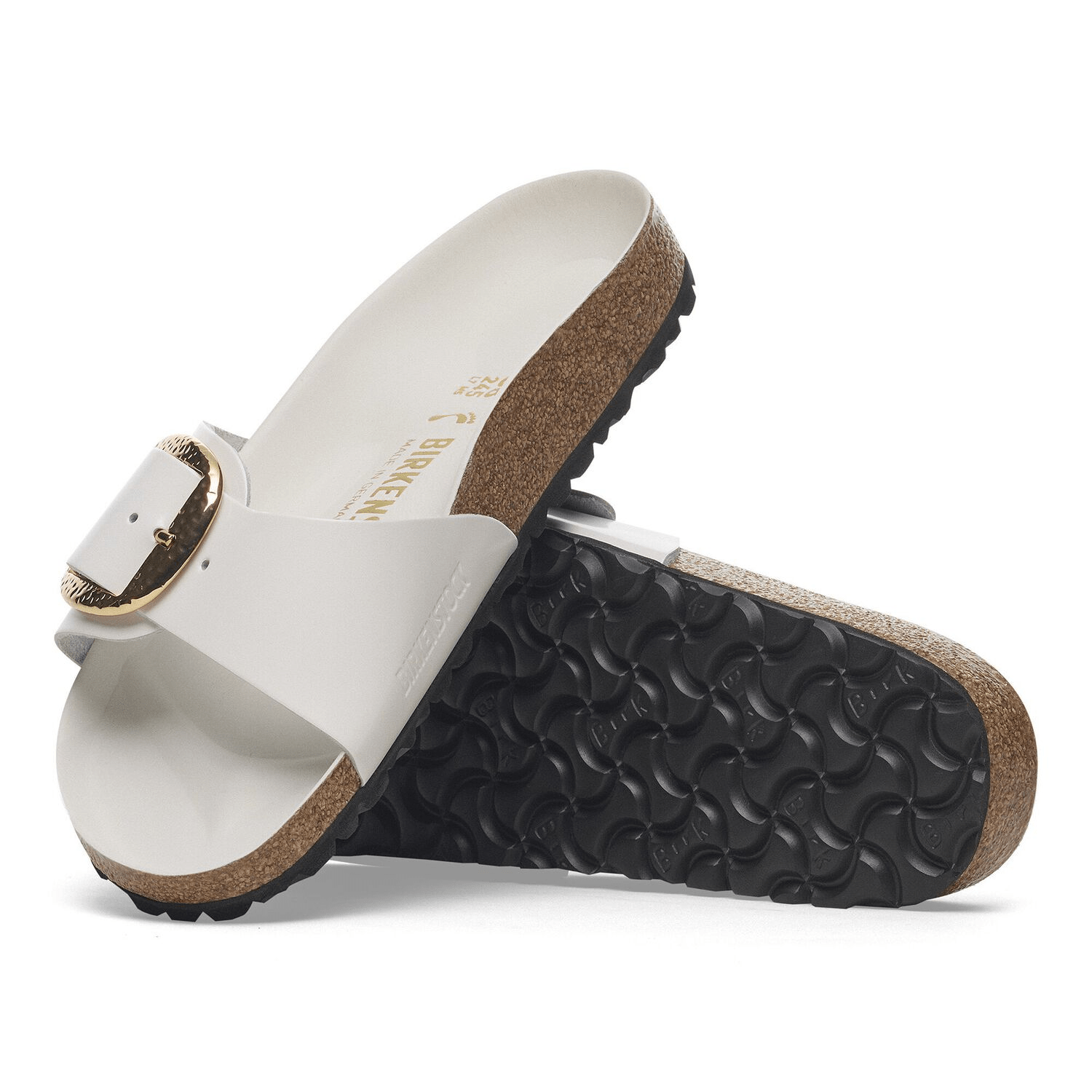  Madrid Hammered Big Buckle | High-Shine Patent Leather | Antique White、mySite、preschool7hills