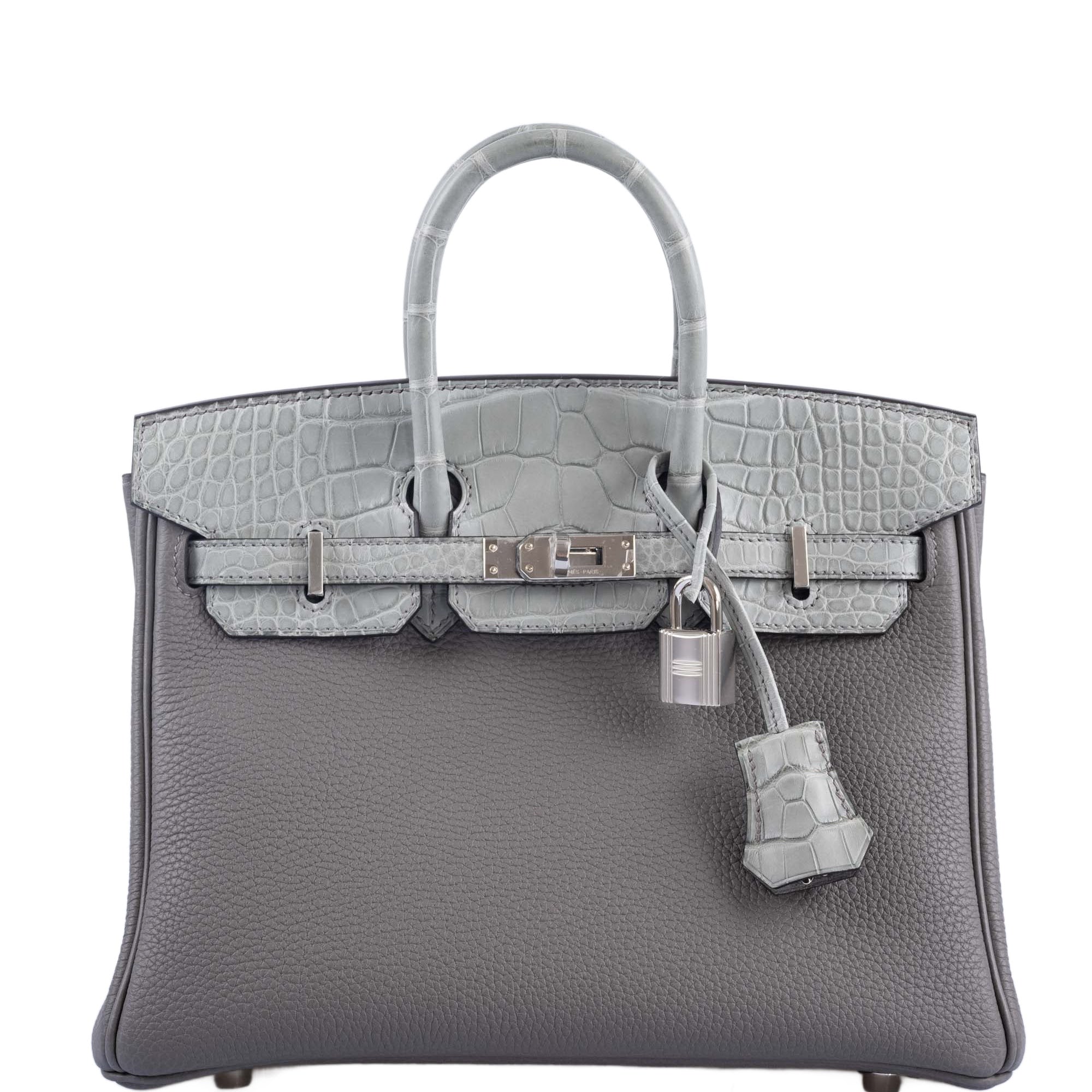 Hermès Touch Birkin 25 Gris Meyer Togo and Gris Cement Matte Alligator Palladium Hardware、mySite、garminoutage.com