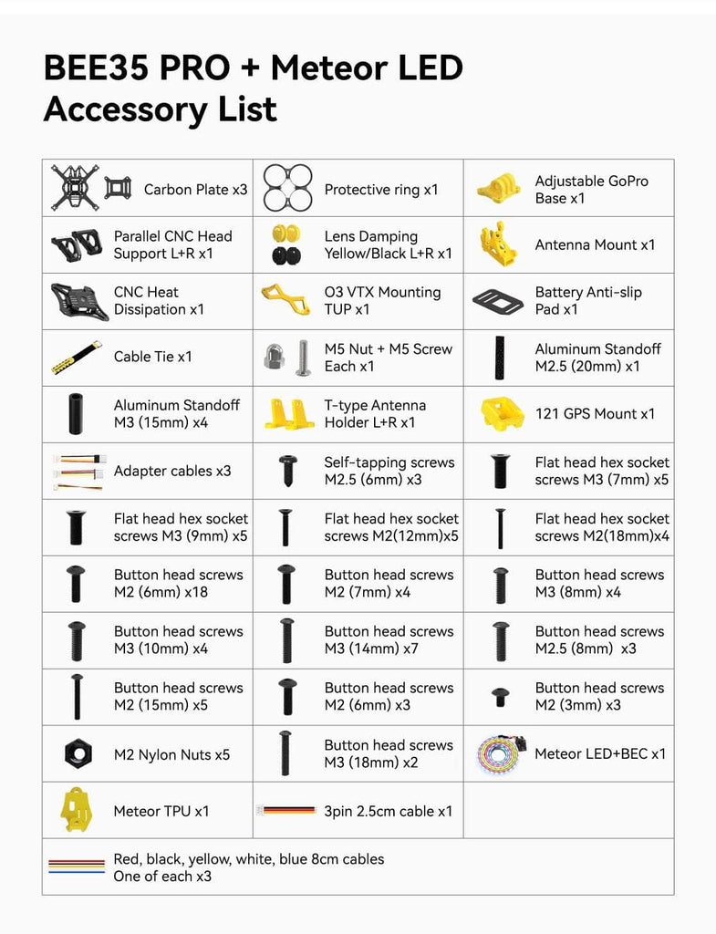 SpeedyBee Bee35 Pro Parts List