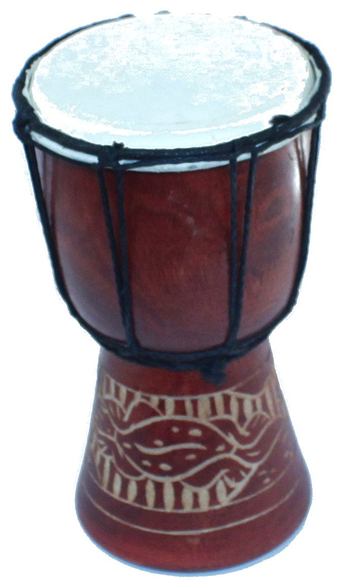  Djembe or Jembe Drum With nature and Animals carving from Jerusalem - Small (19cm or 7.5 Inches high) by Holy Land Market、mySite、elrpsem3k