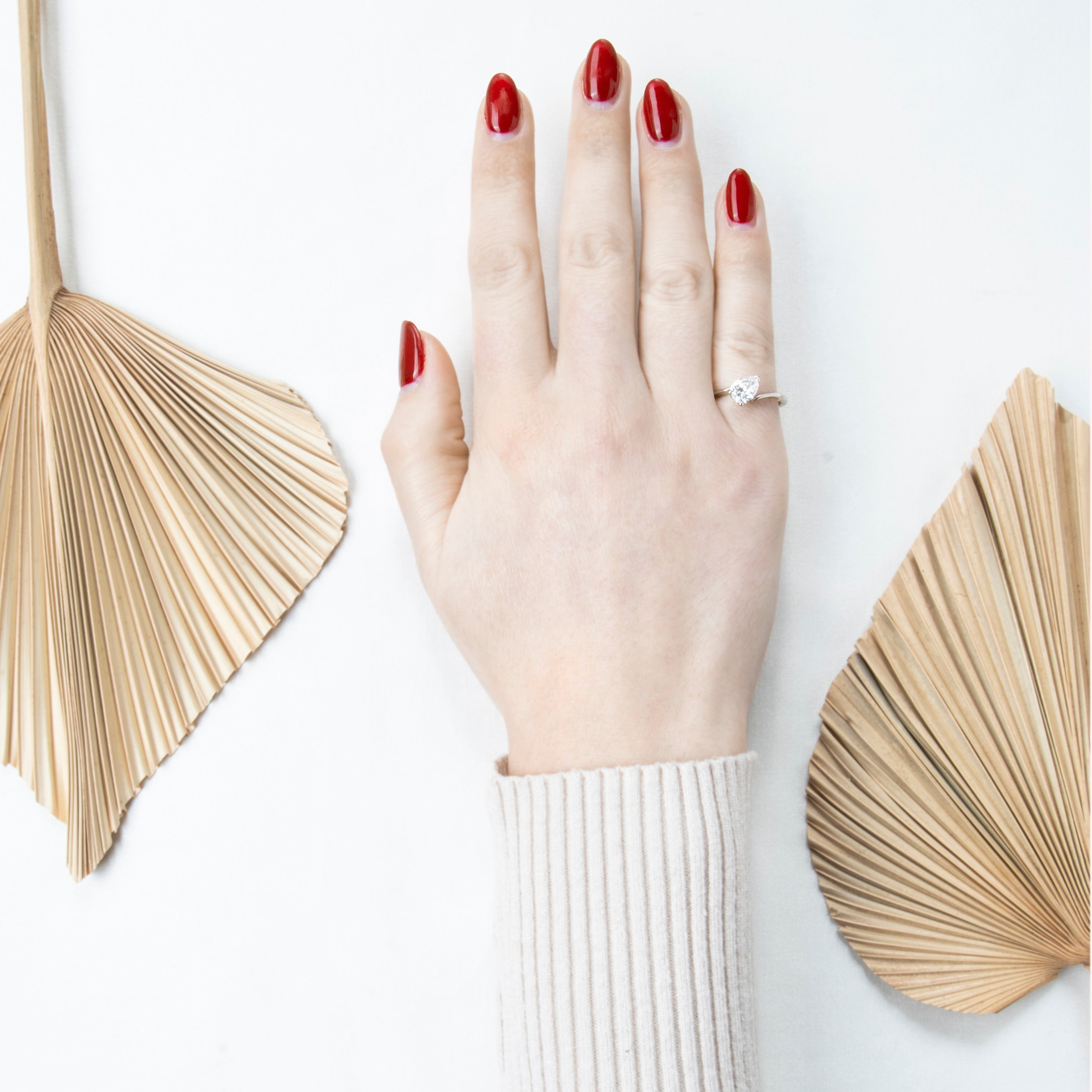 Vintage 14k White Gold .9ct Diamond Elegant Asymmetrical Solitaire Ring 6.25、mySite、hinf8tx79