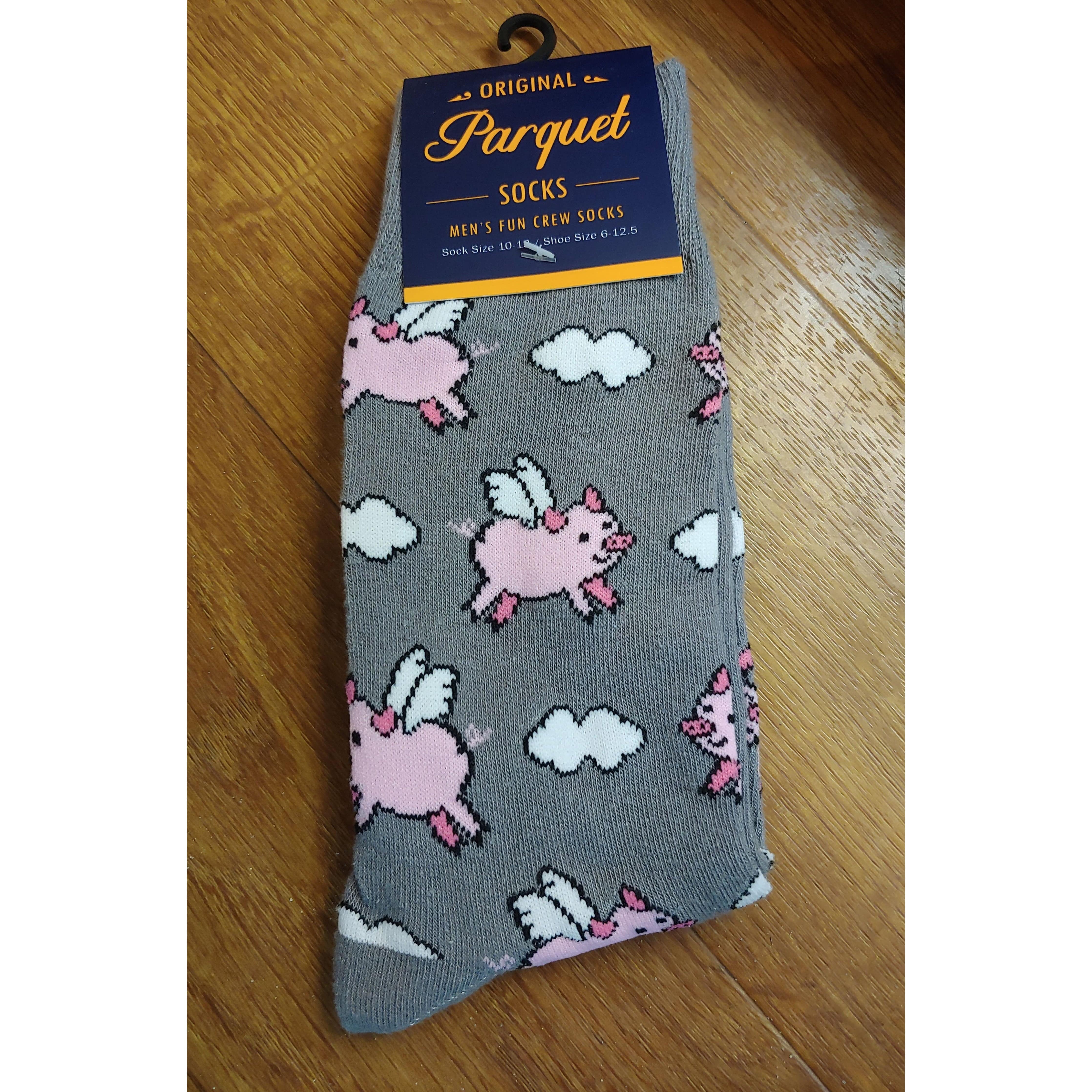 Men's Crew Socks-Pigs, Police, Camo, Dogs, CUTE!、mySite、g9winljtr