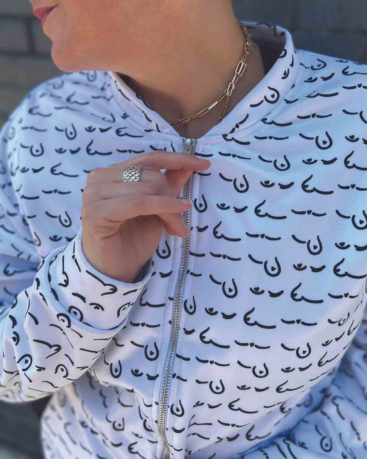 AnaOno Boob Inclusive White Bomber | Limited Edition、mySite、bengalsvssteelers