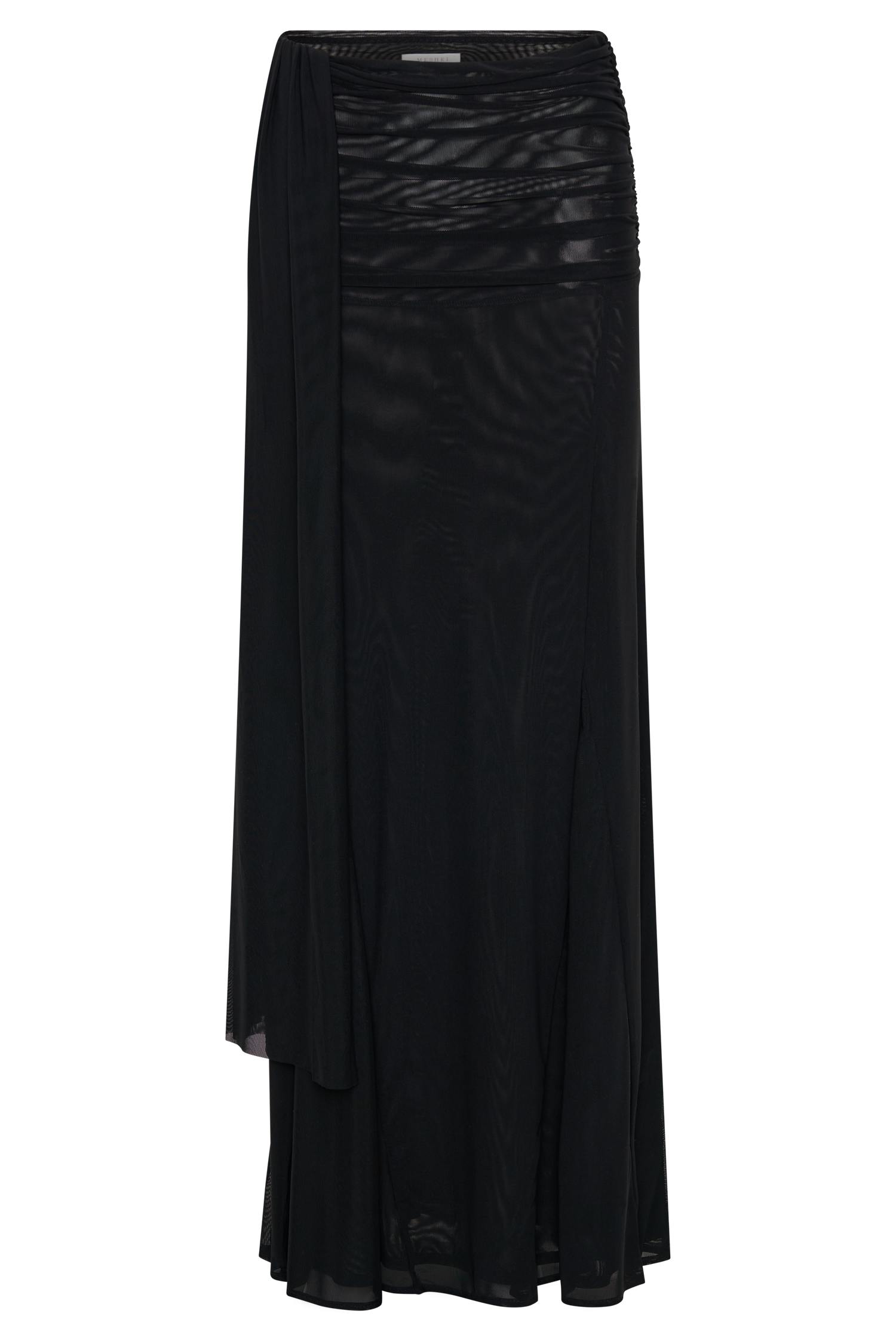 Arna Mesh Maxi Skirt - Black、mySite、solidvoid