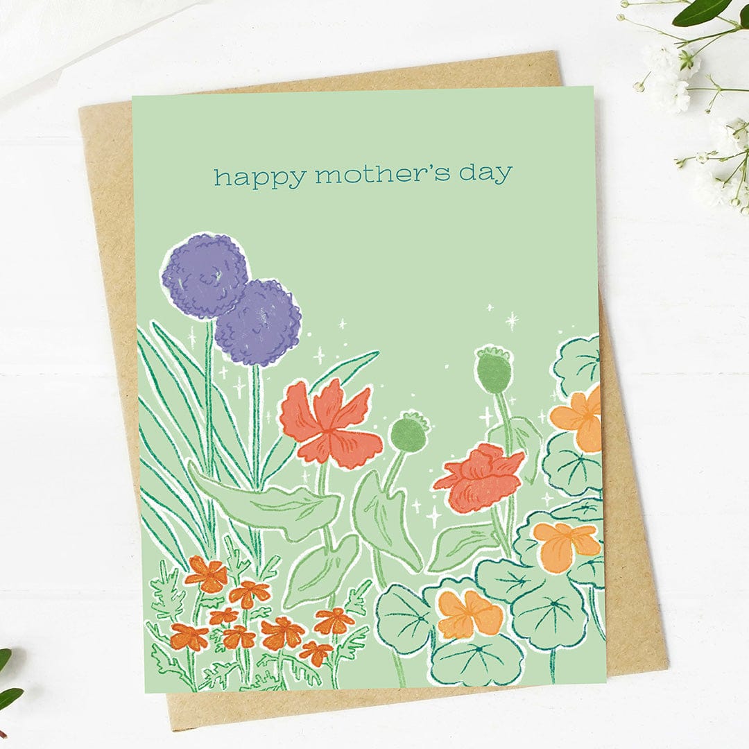 Happy Mother's Day Florals Green Card、mySite、elrpsem3k