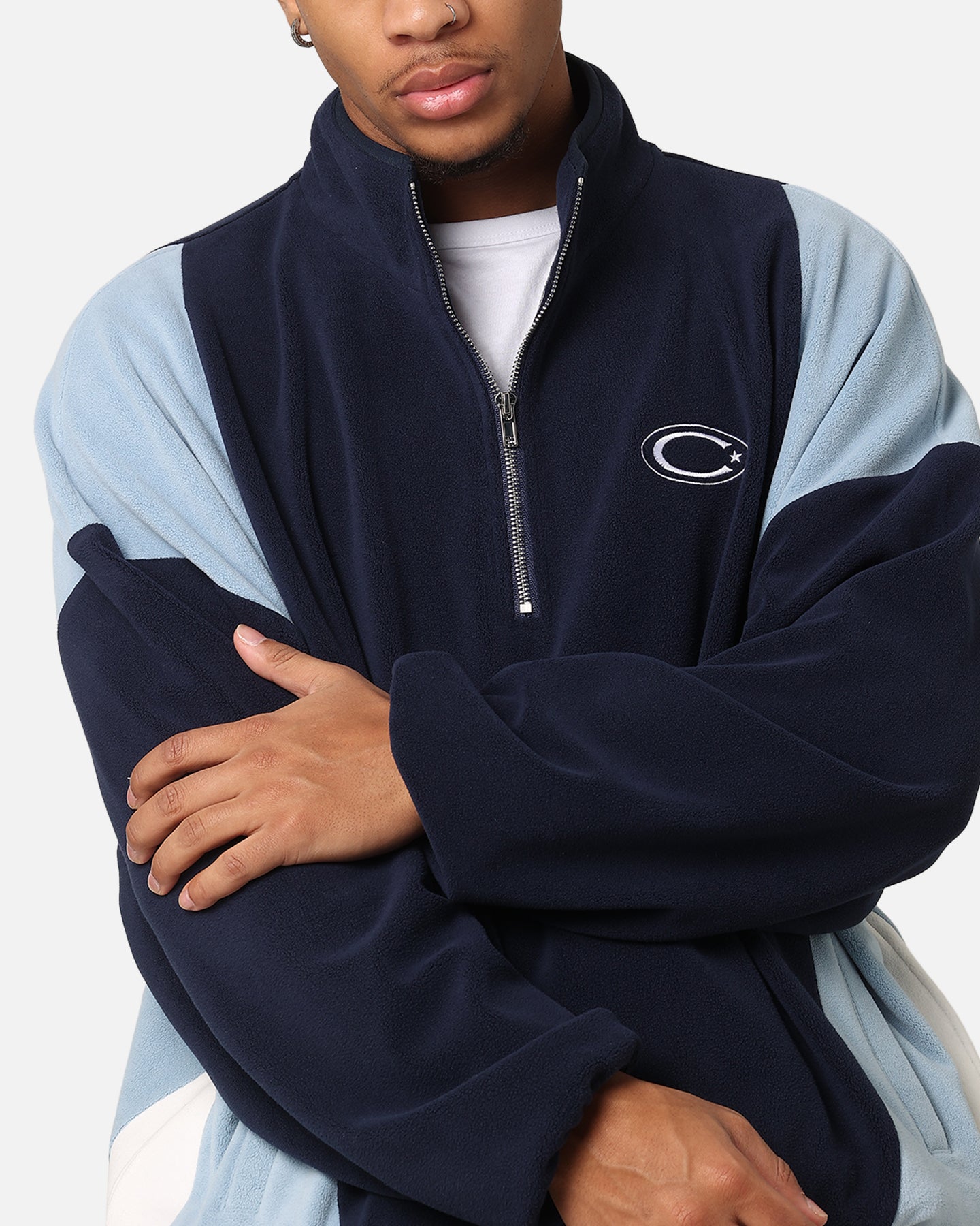 Carre C-Star Polarfleece Quarter Zip Crewneck Light Blue/Mul、mySite、zt4zffjzw