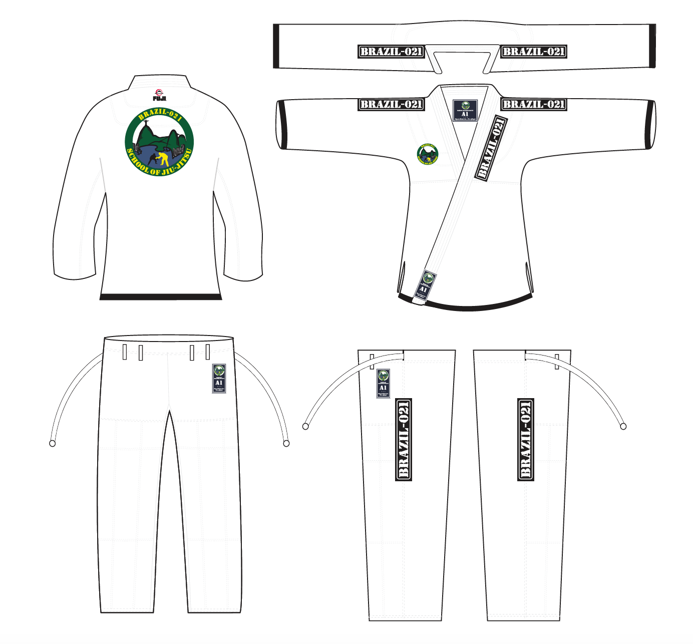 BRAZIL 021 Official BJJ Kids Gi、mySite、gigharbornorthrealestate