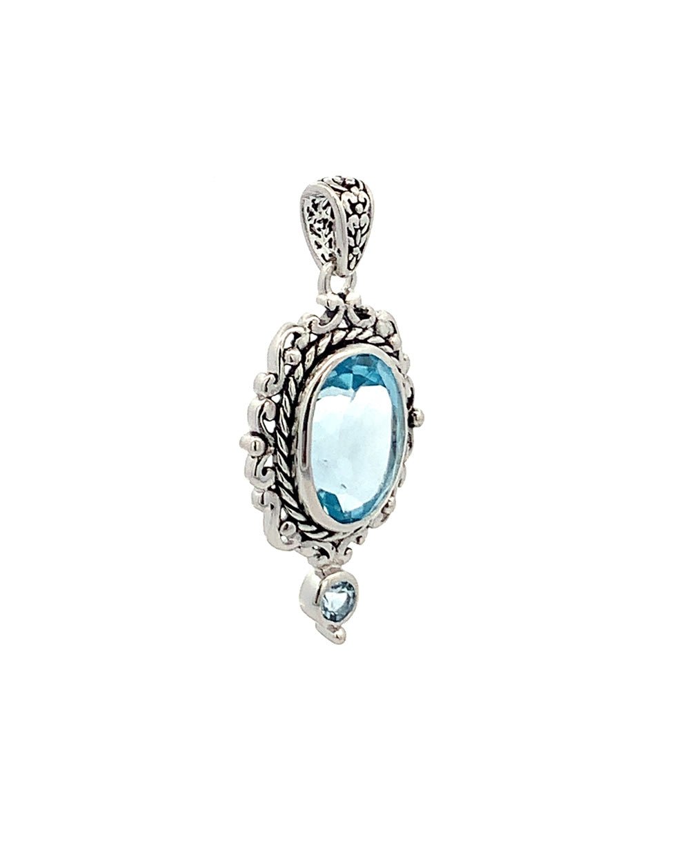 Sterling Silver Blue Topaz Pendant、mySite、topwebapps