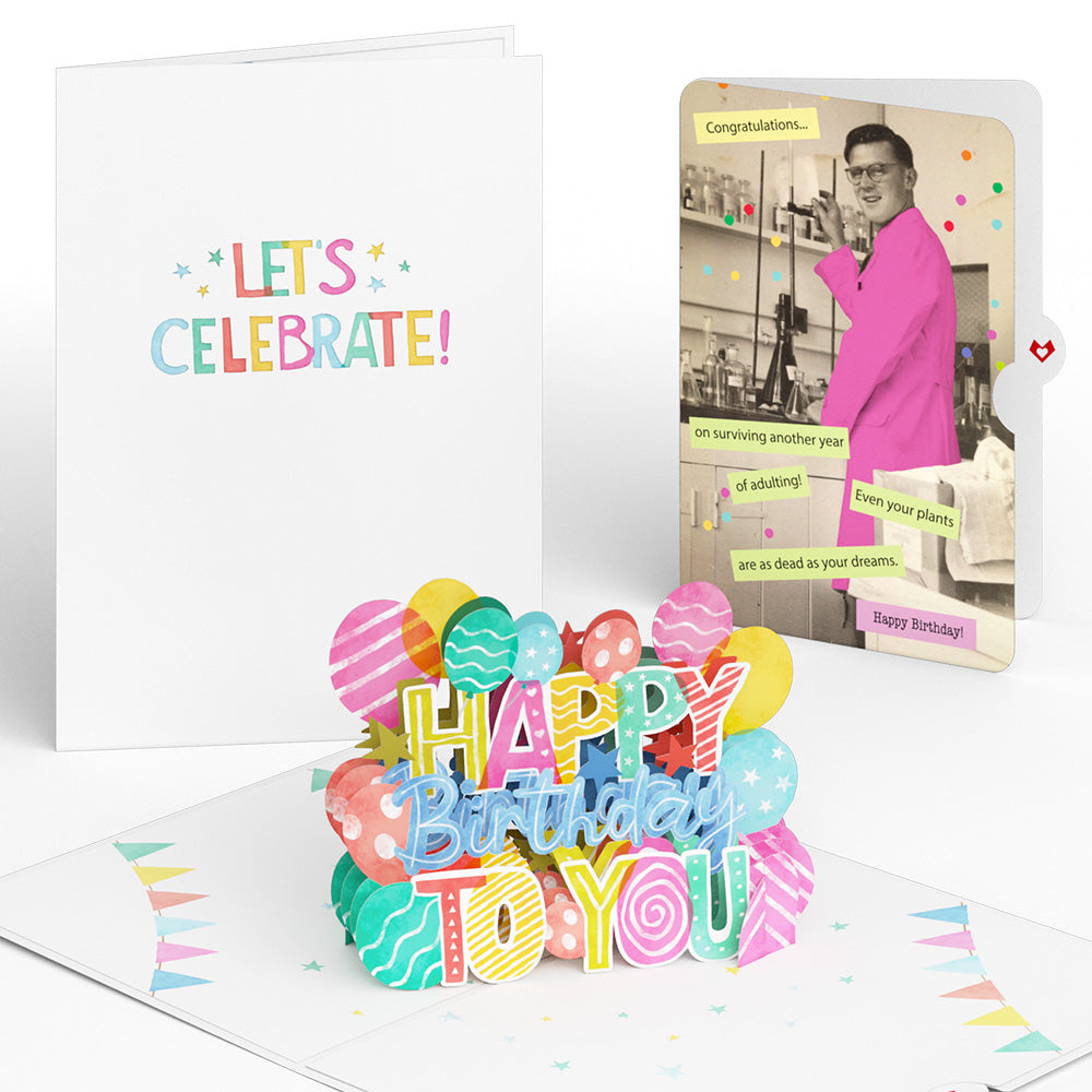 Let's Celebrate Birthday Pop-Up Card and Sentiment Set、mySite、solidvoid