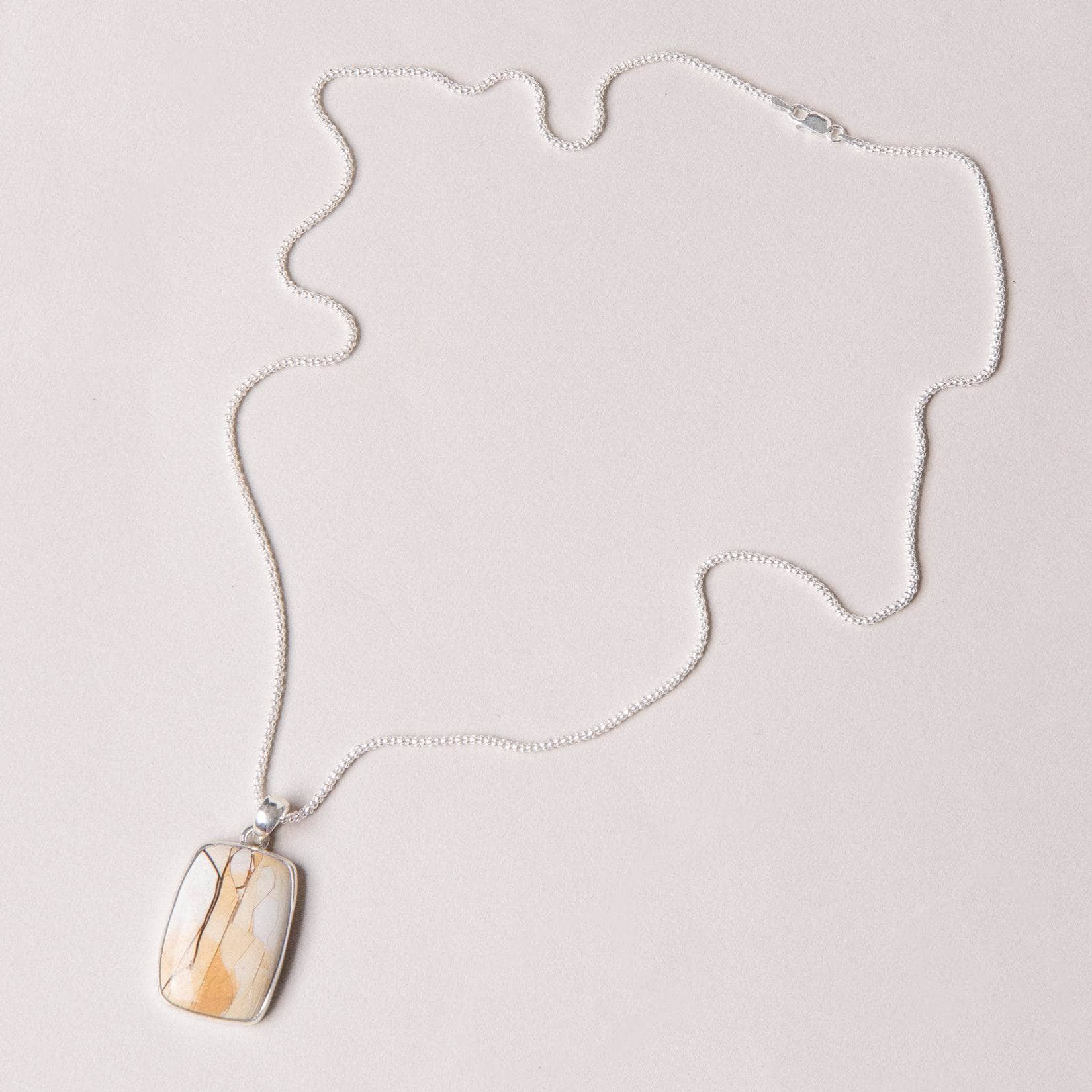 Brecciated Mookaite Jasper Square Pendant Necklace - 1 of a Kind、mySite、hinf8tx79