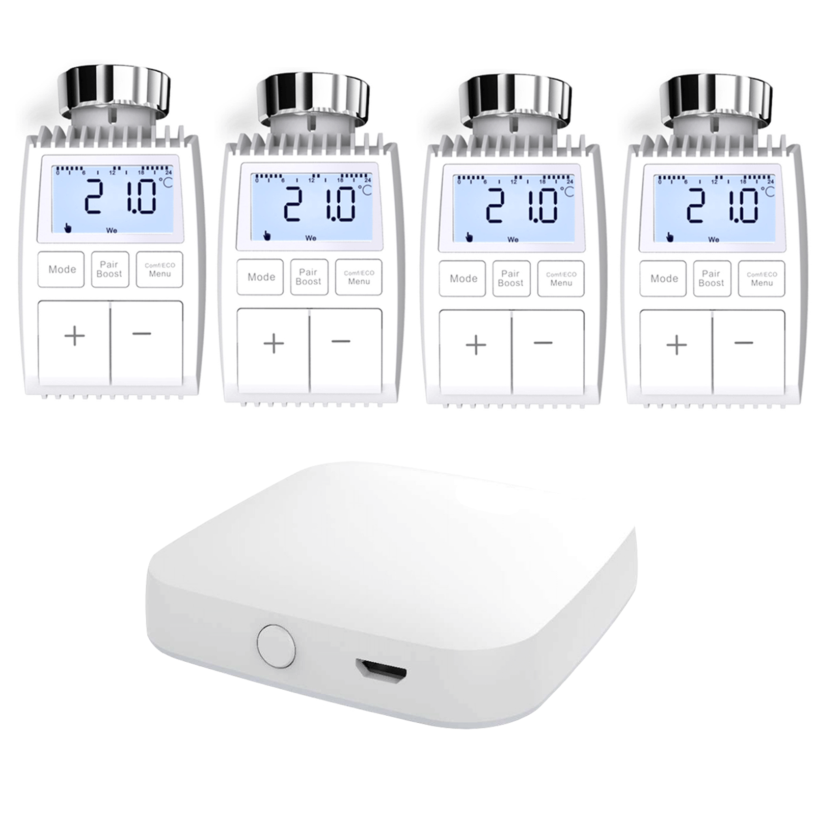 Smart Programmable Radiator Actuator Valve Tuya ZigBee3.0 Round Screen Thermostat Temperature Controller、mySite、fannypackpong