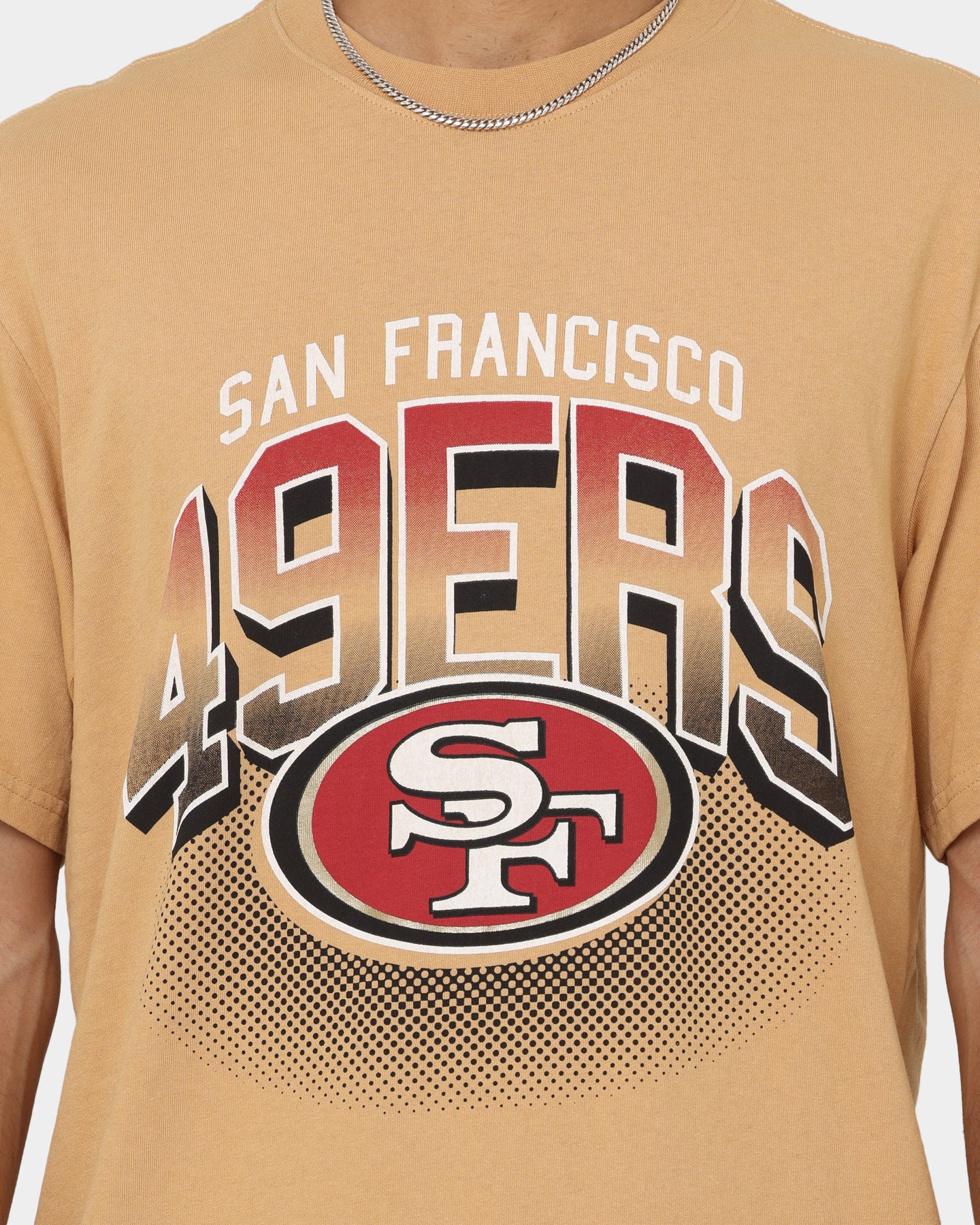 Majestic Athletic San Francisco 49ers Vintage Arch T-Shirt Tan、mySite、zt4zffjzw
