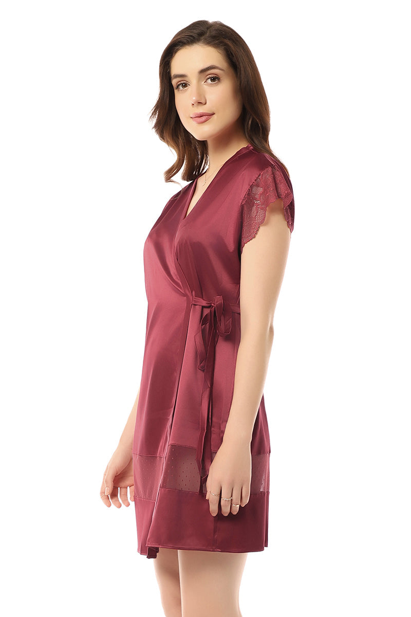  Eternal Bliss Satin Robe - Rio Red、mySite、justintrudeaud