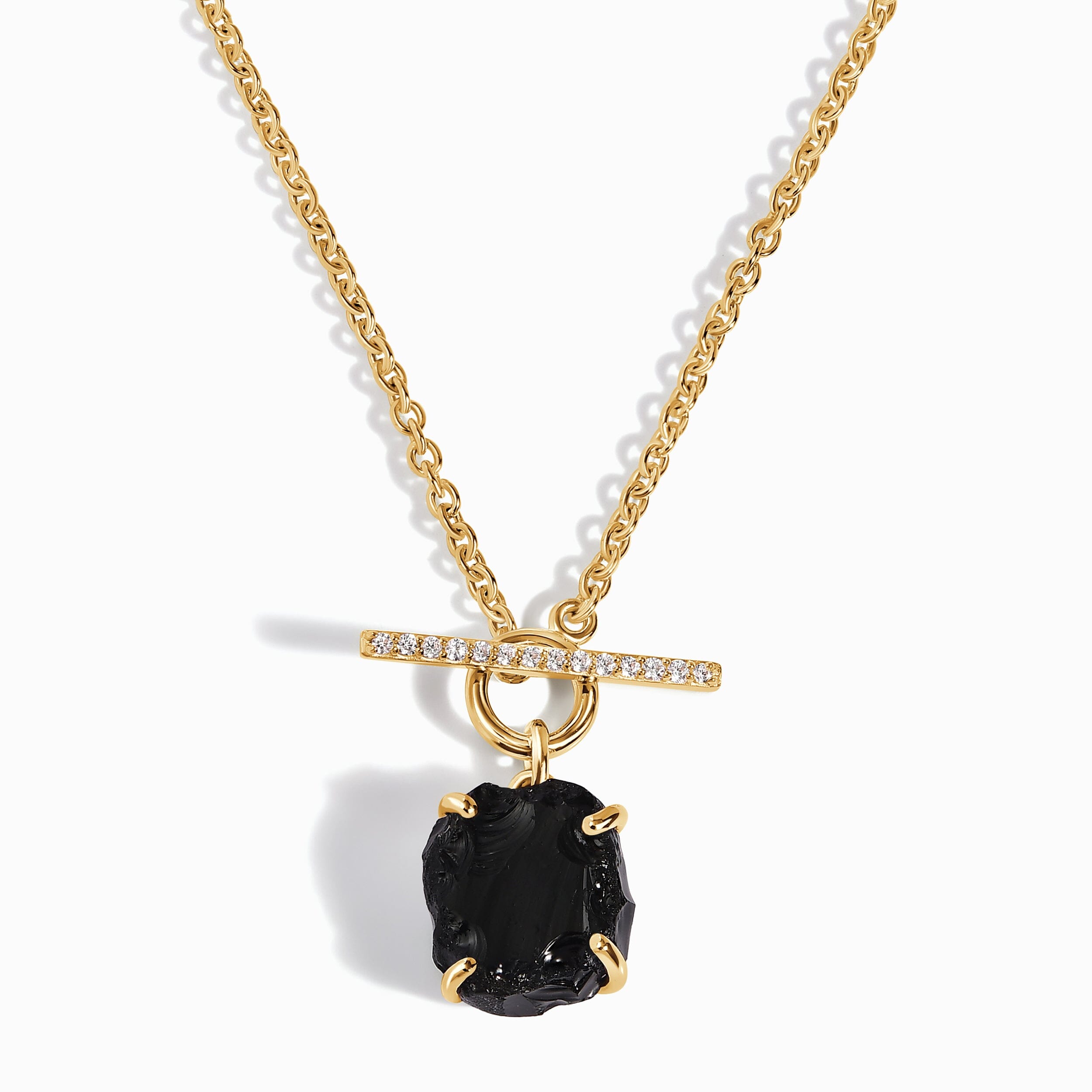 Raw Crystal Necklace - Black Obsidian T-Lock、mySite、hinf8tx79