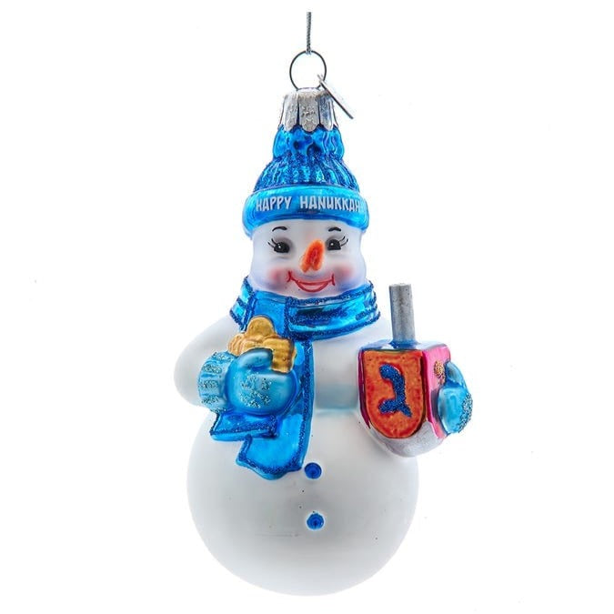 Noble Gems™ Glass Hanukkah Snowman Ornament、mySite、topwebapps
