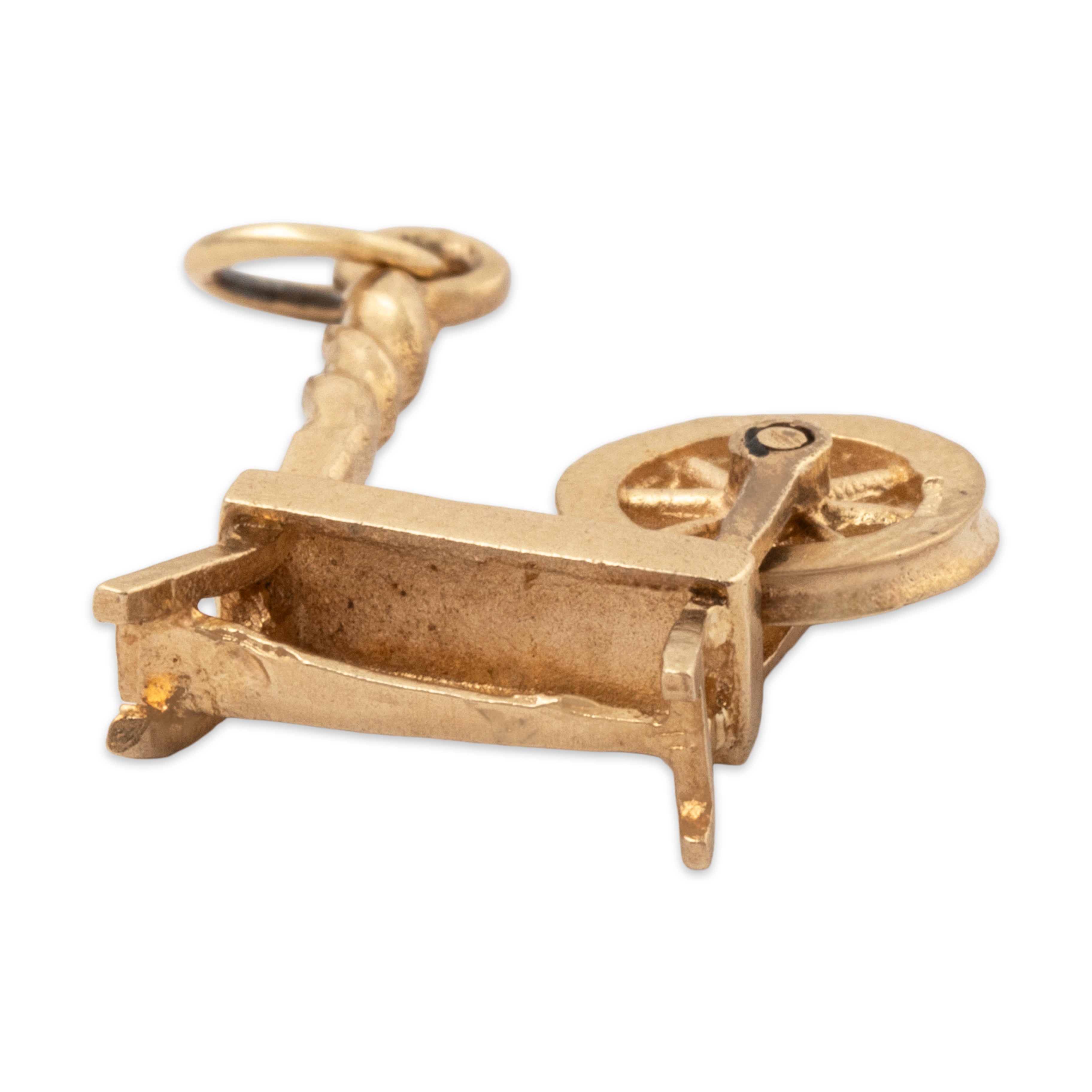 Vintage 9k Yellow Gold Articulated Spinner's Loom Pendant / Charm、mySite、hinf8tx79