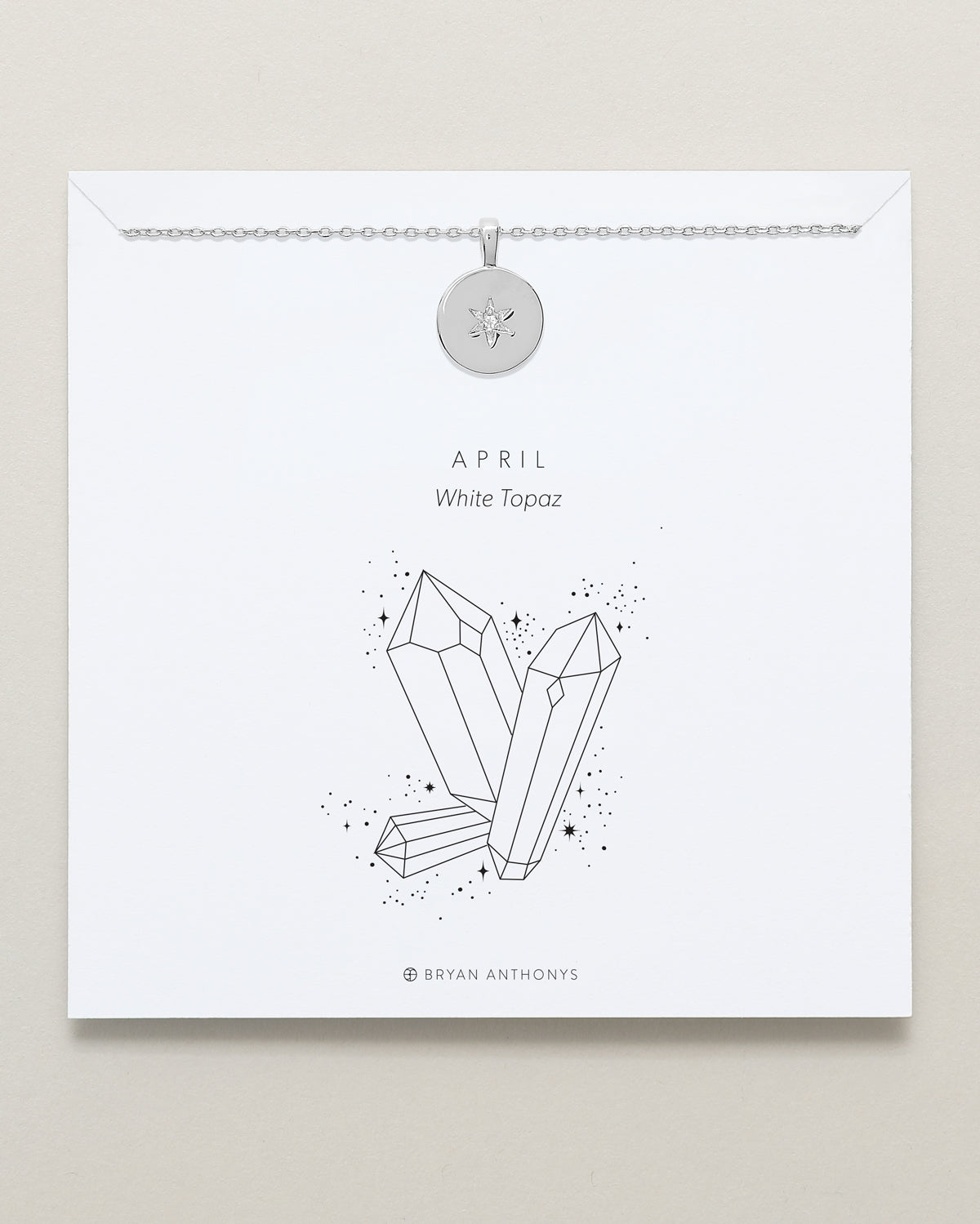 Birthstone Pendant Necklace — White Topaz、mySite、hinf8tx79