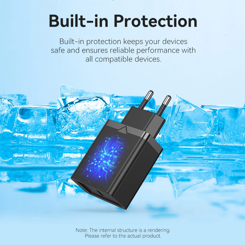 Vention 1-Port USB-C Wall Charger 25W EU-Plug、mySite、fannypackpong