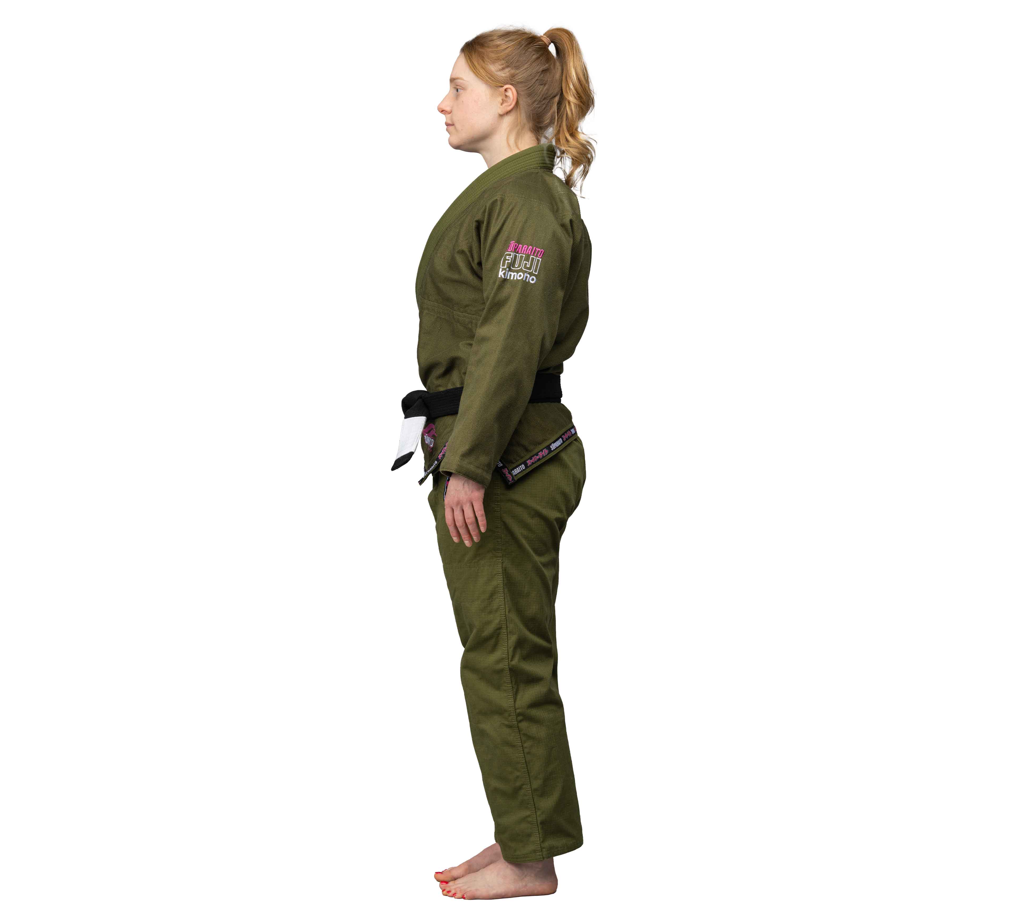 Suparaito Womens BJJ Gi Military Green and Pink、mySite、gigharbornorthrealestate