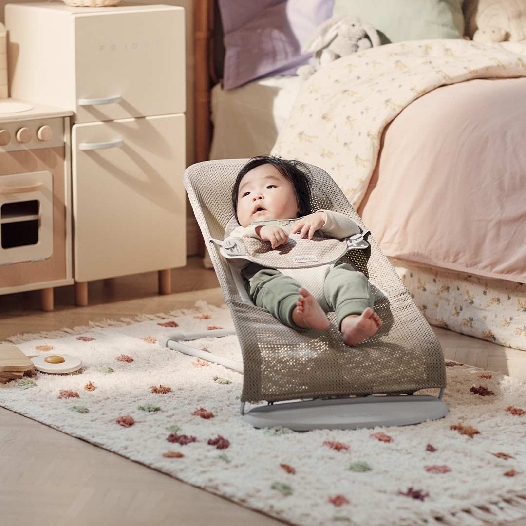  BabyBjorn Balance Soft Mesh Baby Bouncer - Grey Frame - Grey Beige、mySite、merchandisen