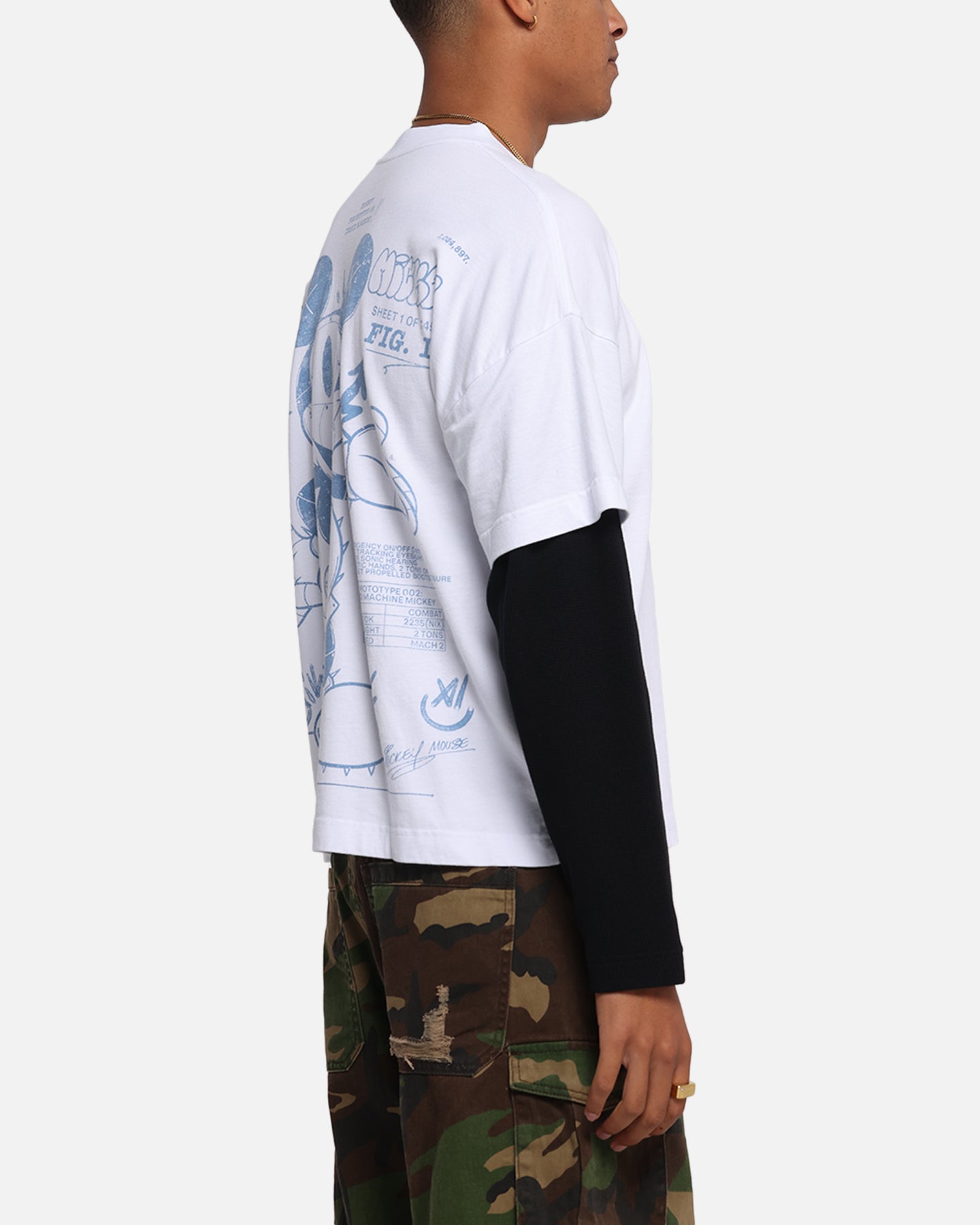 American Thrift Disney Mickey Prototype II Long Sleeve T-Shirt White、mySite、zt4zffjzw