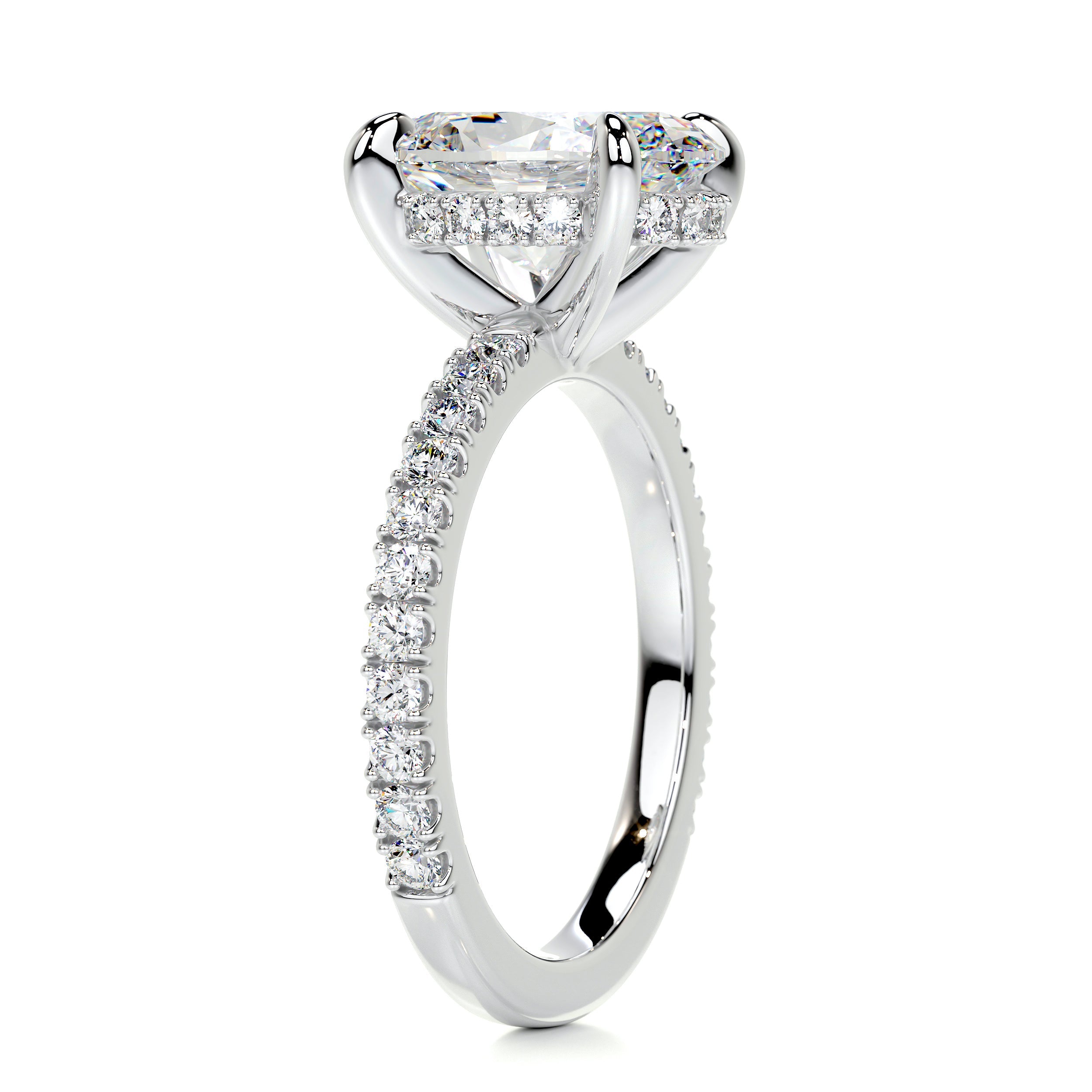 Lucy Moissanite & Diamond Ring -Platinum (RTS)、mySite、hinf8tx79