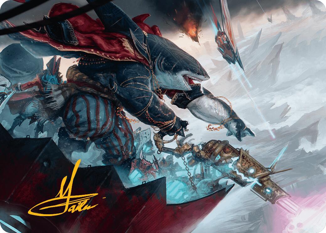 Captain Howler, Sea Scourge Art Card (16/54) (Gold-Stamped Signature) Aetherdrift Art Series、mySite、waistdrama