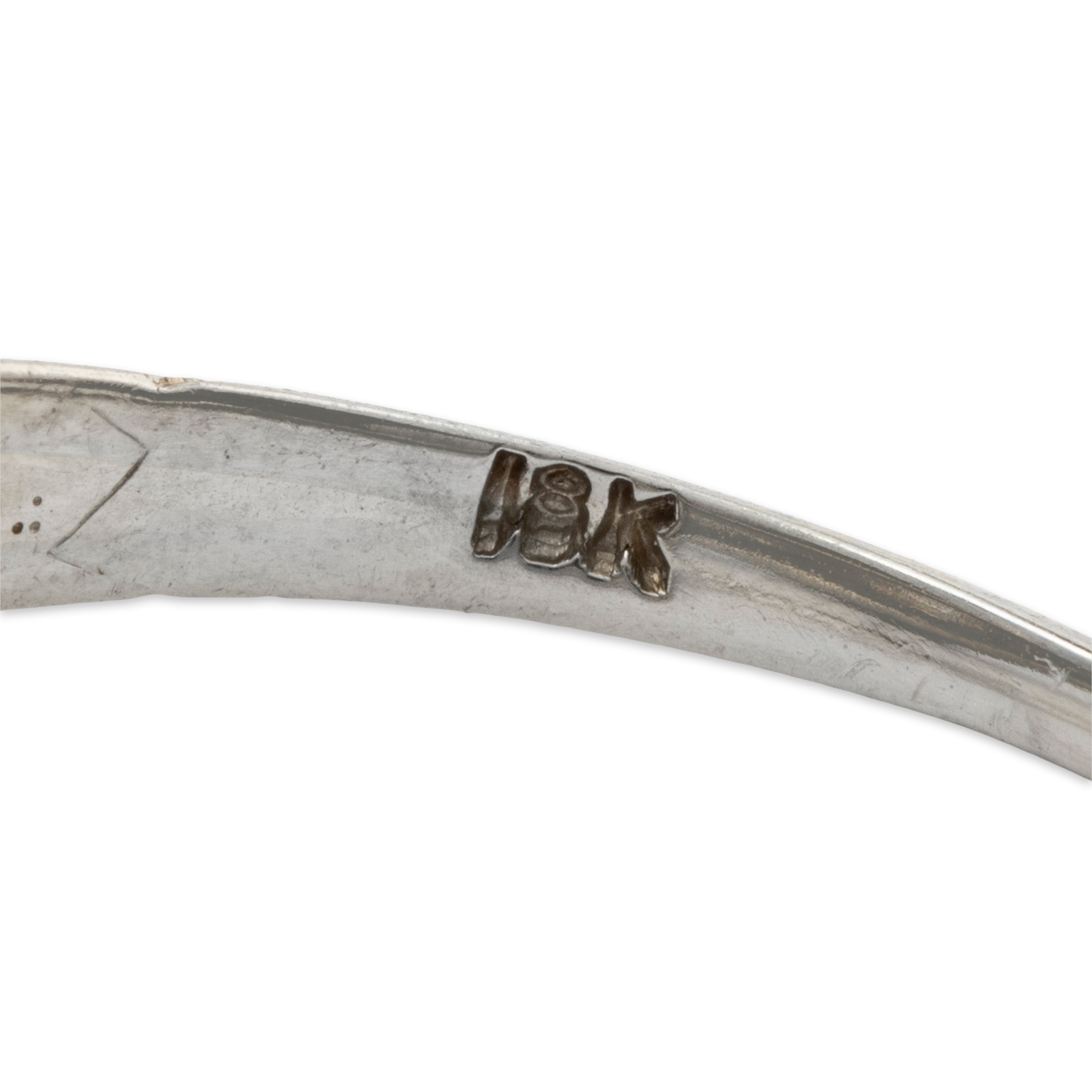 Antique Art Deco 18k White Gold Diamond Openwork Floral Filigree Ring 6.25、mySite、hinf8tx79