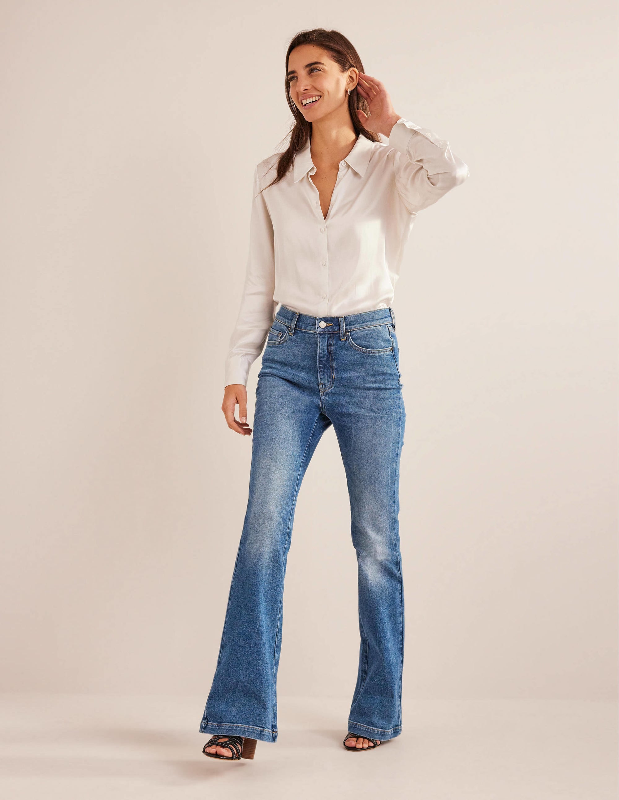  High Rise Flare Jeans-Mid Vintage、mySite、ashleygrahame