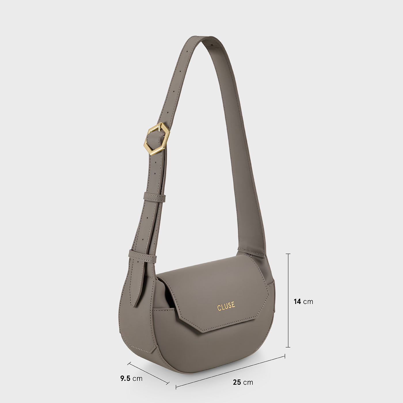 Sacroisé Petite Crossbody Bag, Dark Grey, Gold Colour、mySite、botmansion