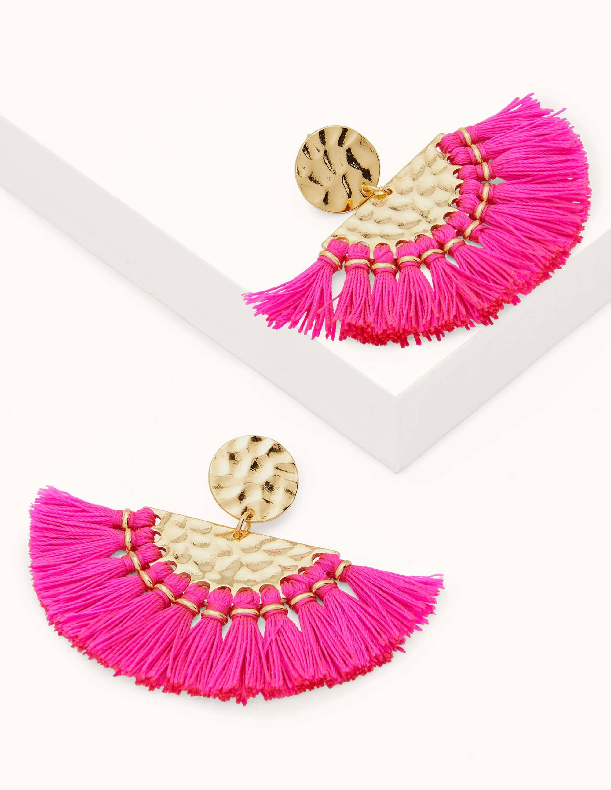  Statement Tassel Earrings-Party Pink、mySite、ashleygrahame