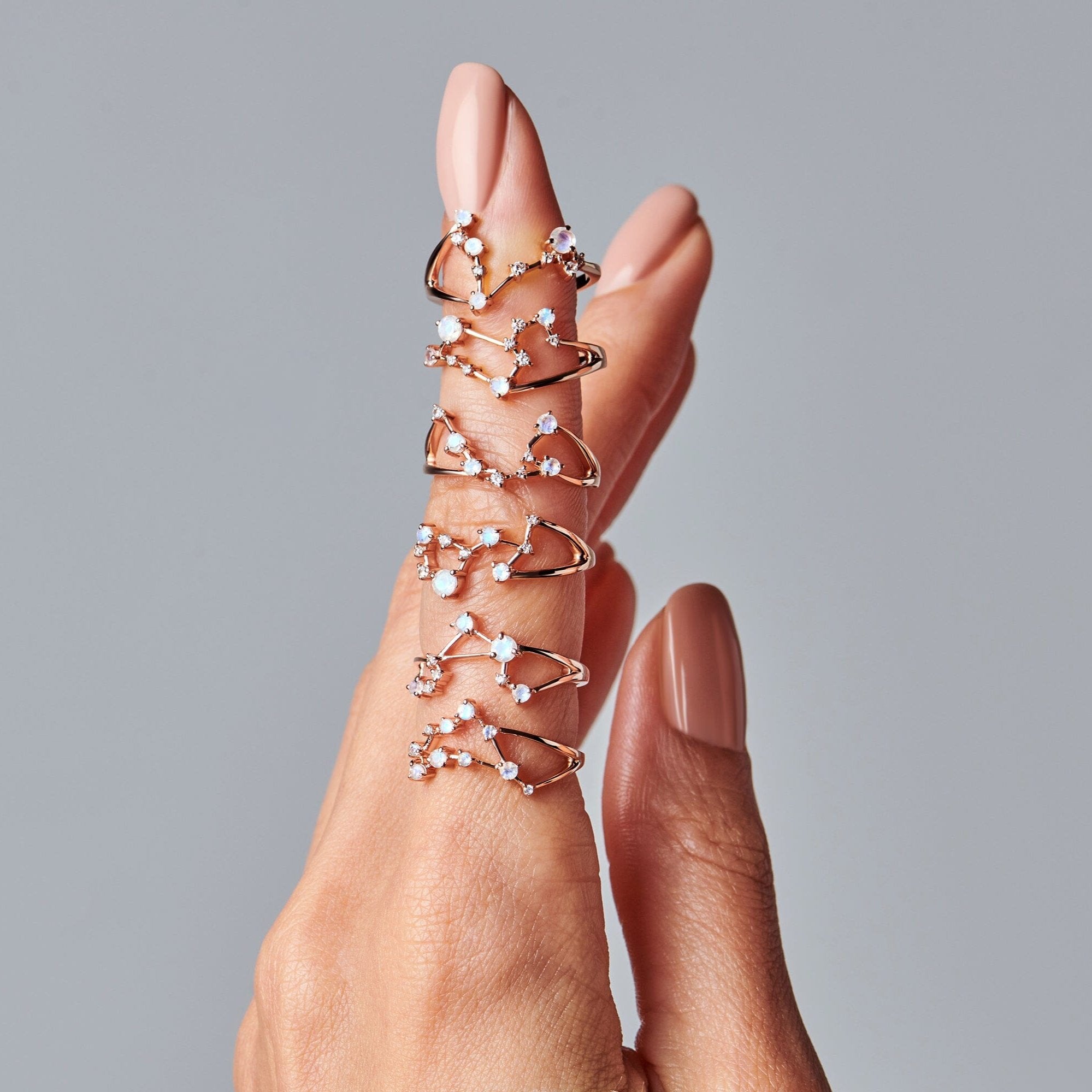 Moonstone Ring - Libra Zodiac Constellation、mySite、hinf8tx79