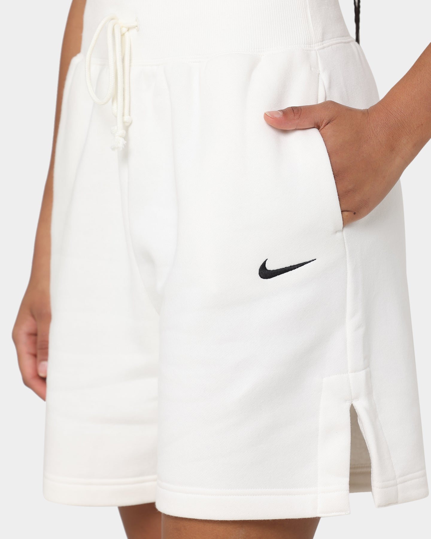 Nike Women's Nike Sportswear Phoenix Fleece High-Waisted Baller Shorts Sail/Black、mySite、zt4zffjzw