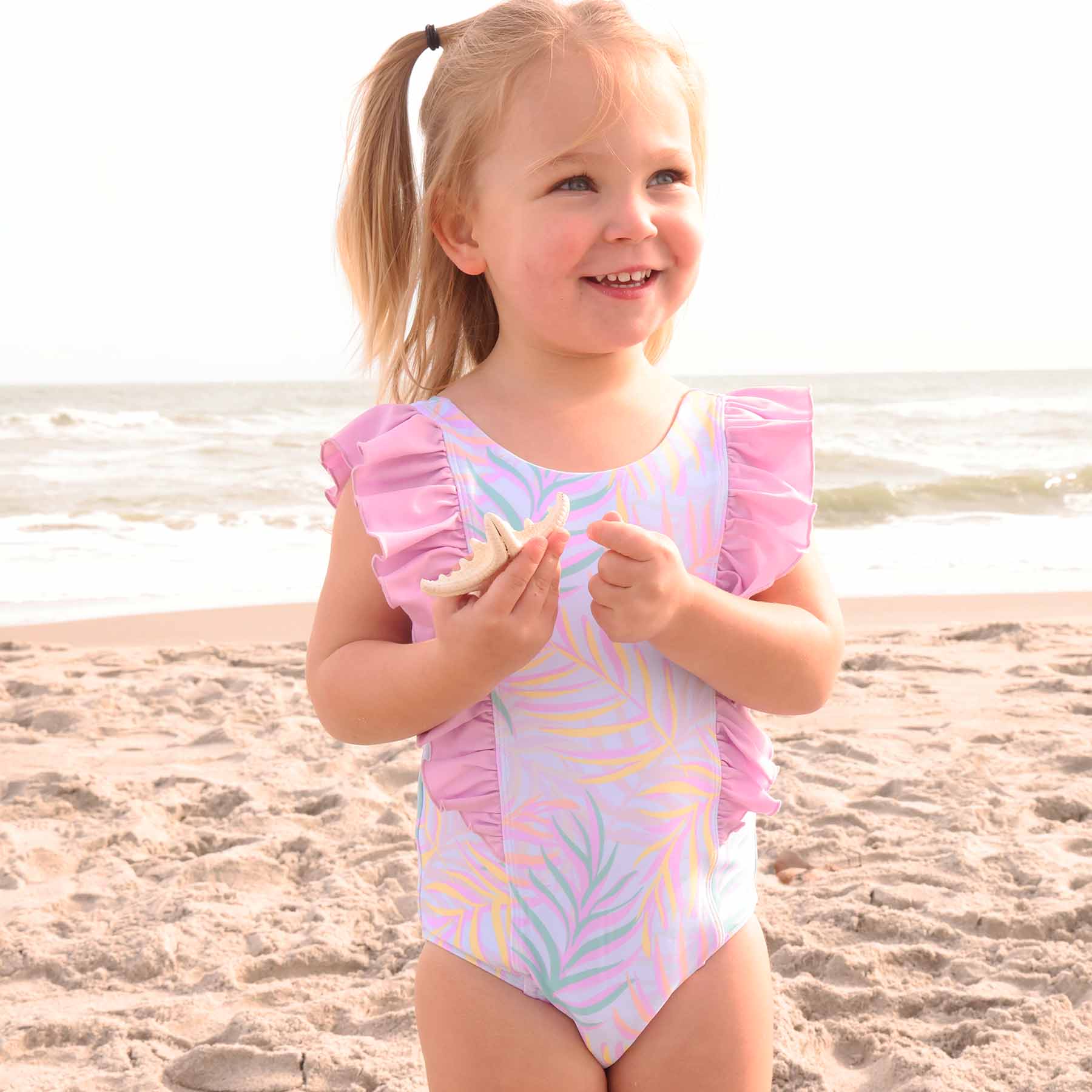  Double Ruffle One Piece | Island Palms、mySite、layawaytickets