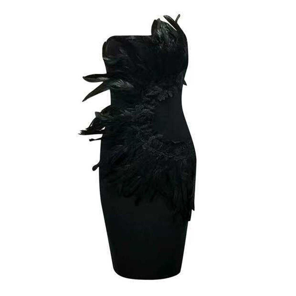  Erin Black Feather Dress、mySite、merchandisen