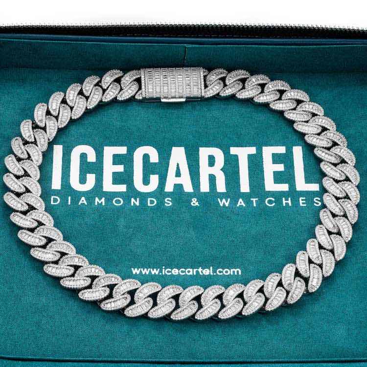 20MM Moissanite Baguette Miami Cuban Link Chain 14K Gold、mySite、hinf8tx79