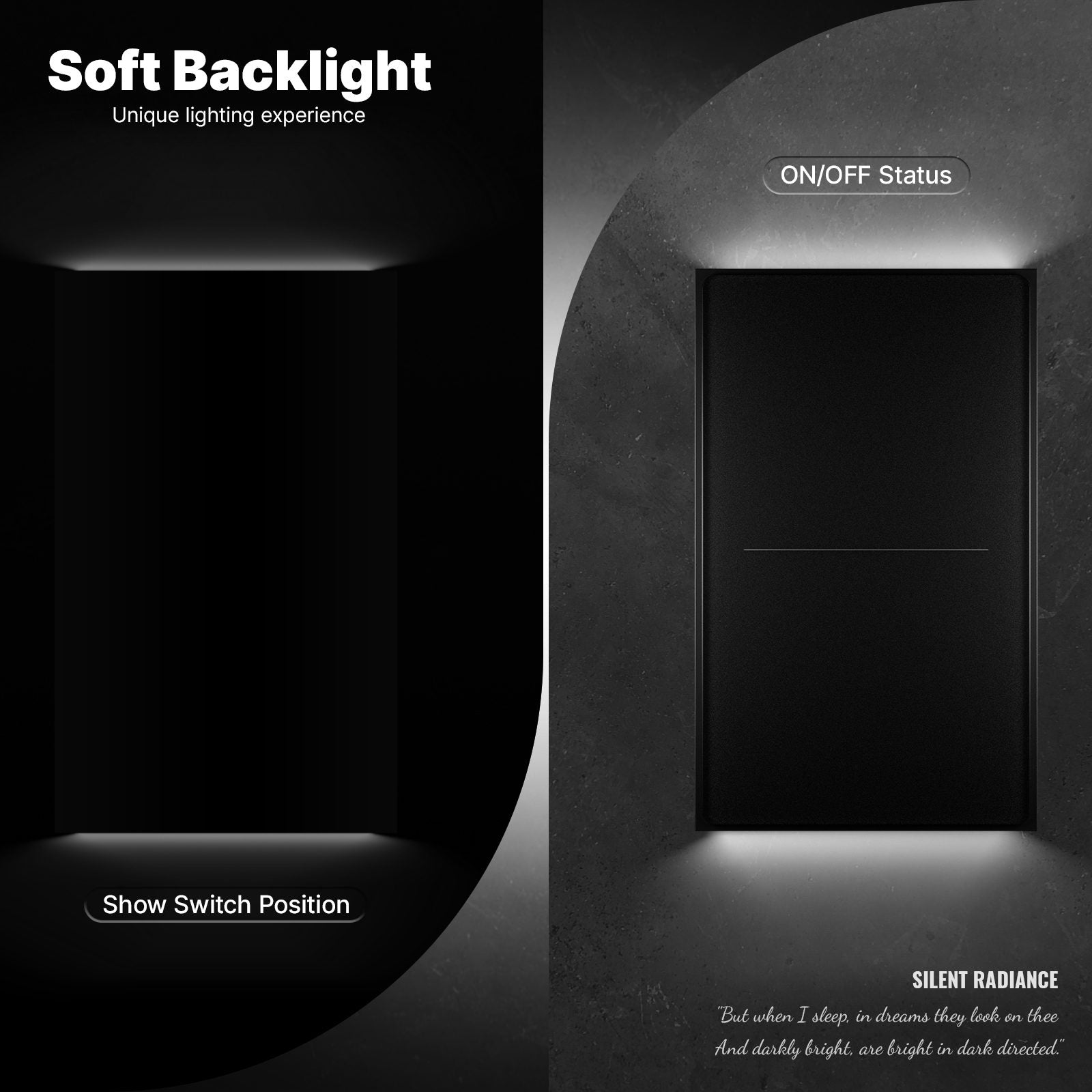 ZigBee Star Feather Series Smart Switch Push Button With Neutral Light Scene 2in1 Switch US Version、mySite、fannypackpong