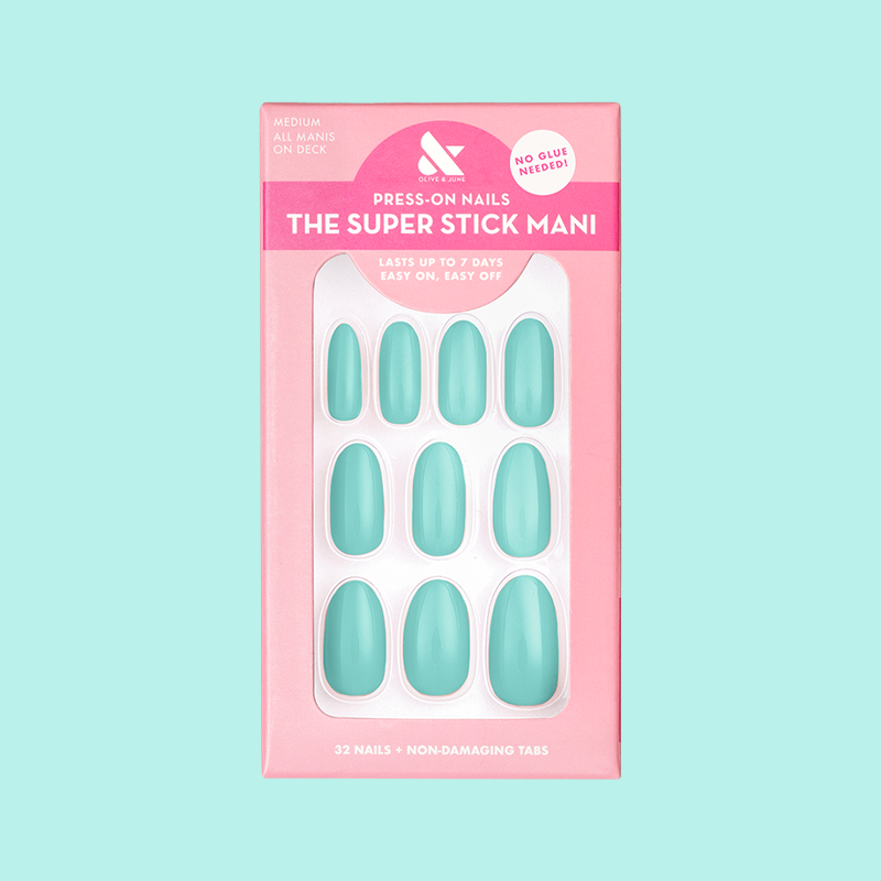 All Manis on Deck | Medium | Oval - Tab Press-On、mySite、solidvoid