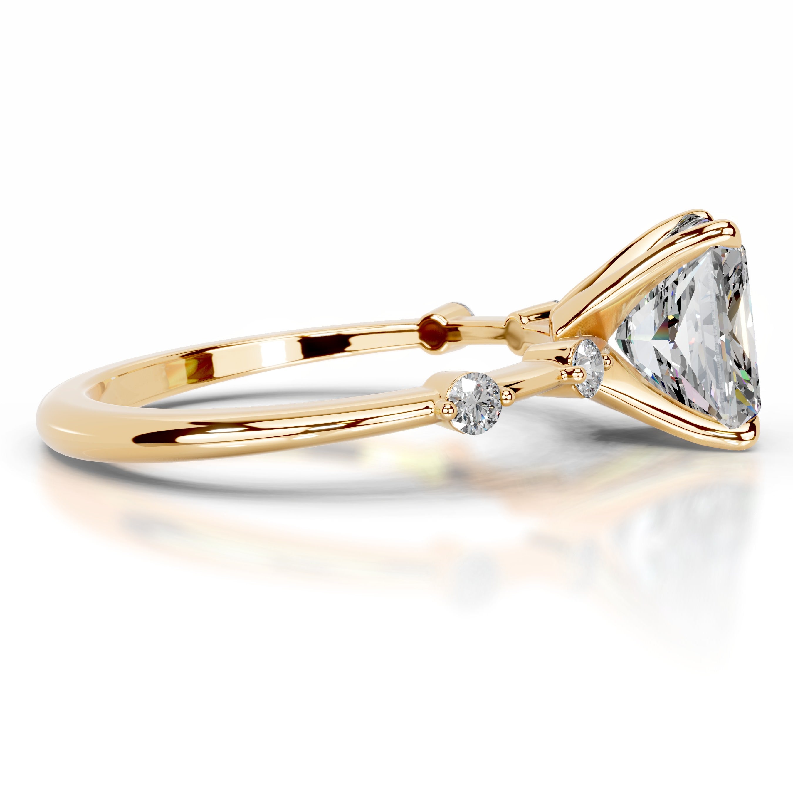 Liv Moissanite & Diamond Ring - 18K Yellow Gold、mySite、hinf8tx79