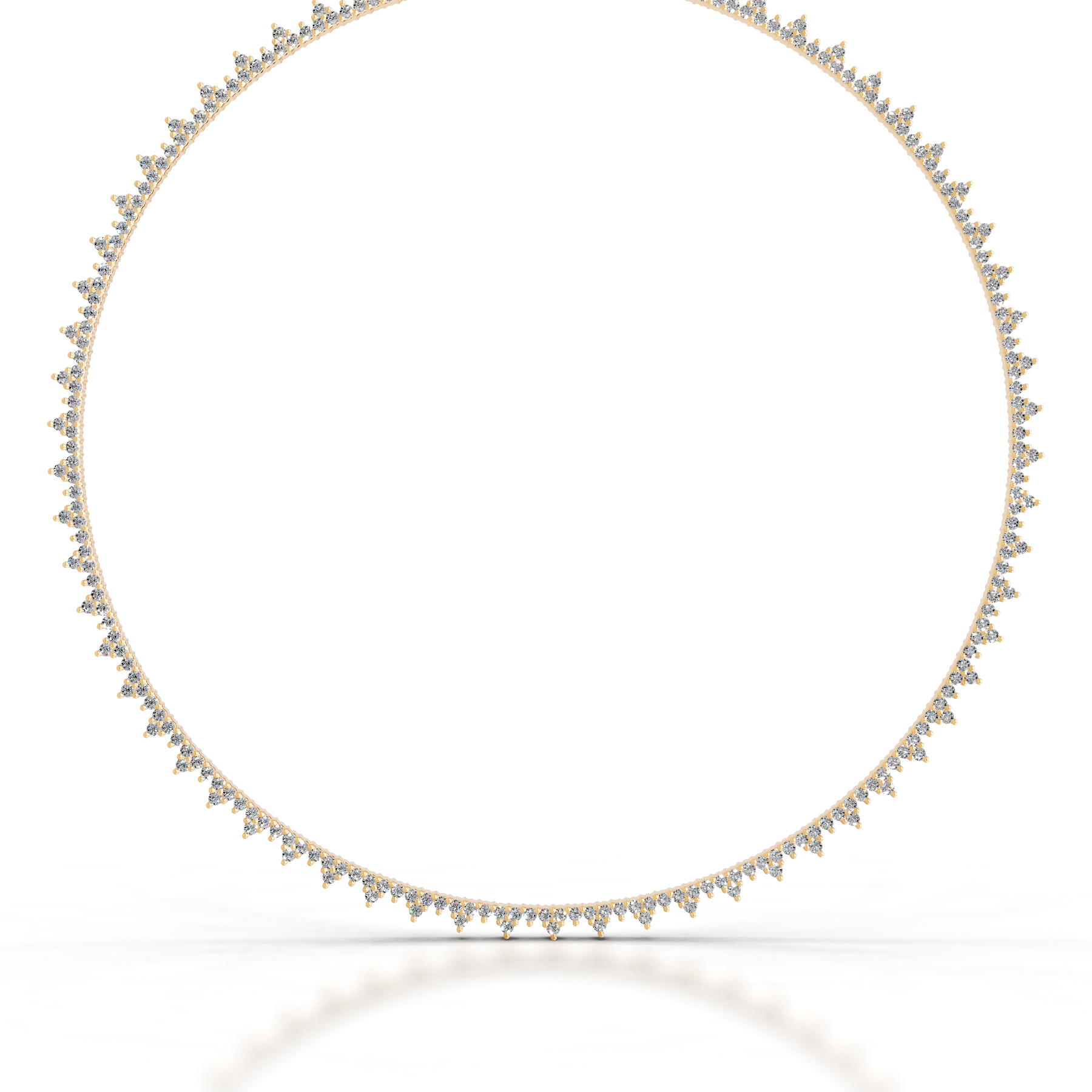 Astrid Lab Grown Diamond Tennis Collier (11 Carat) -18K Yellow Gold、mySite、hinf8tx79