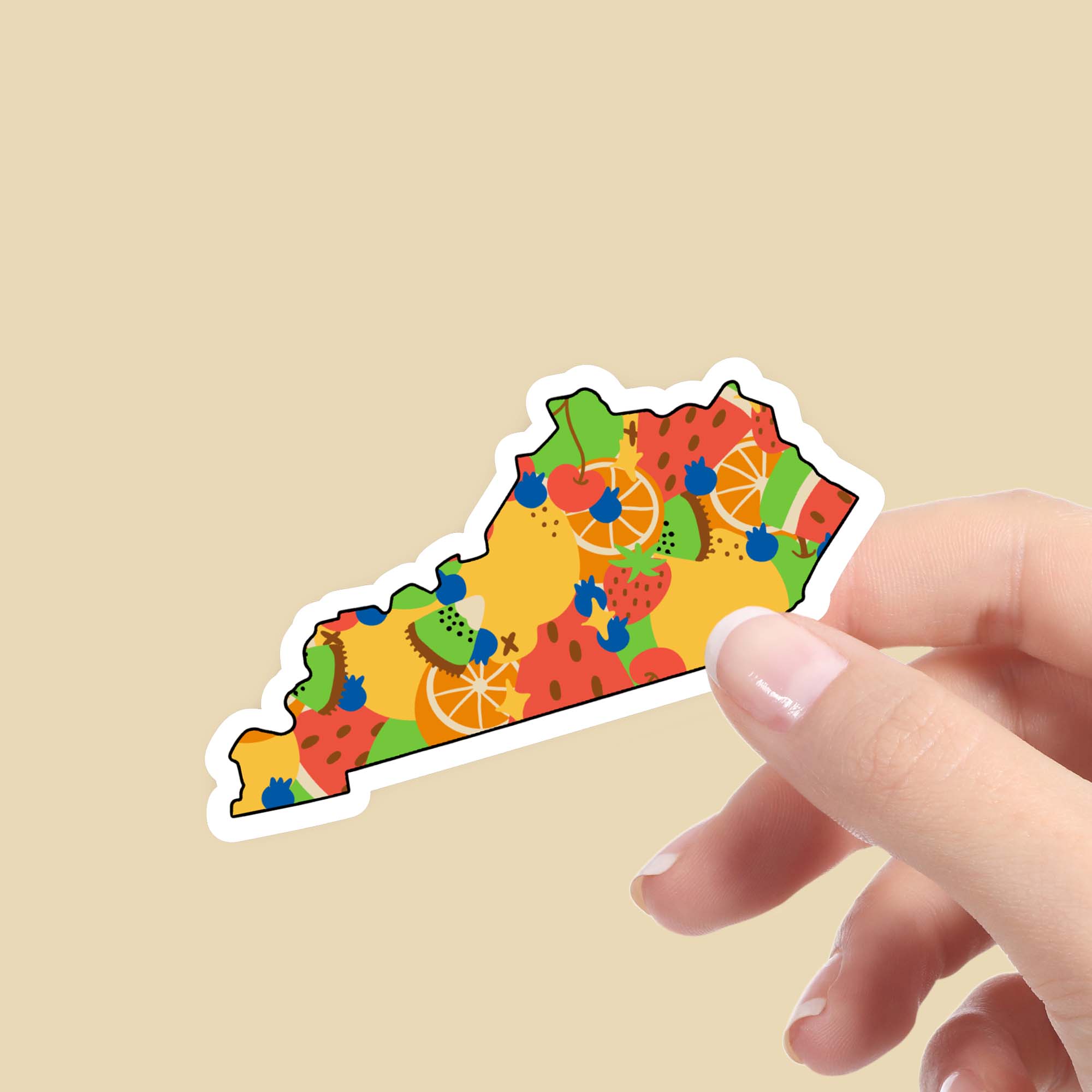  Kentucky Fruit Pattern Sticker、mySite、ghnorth